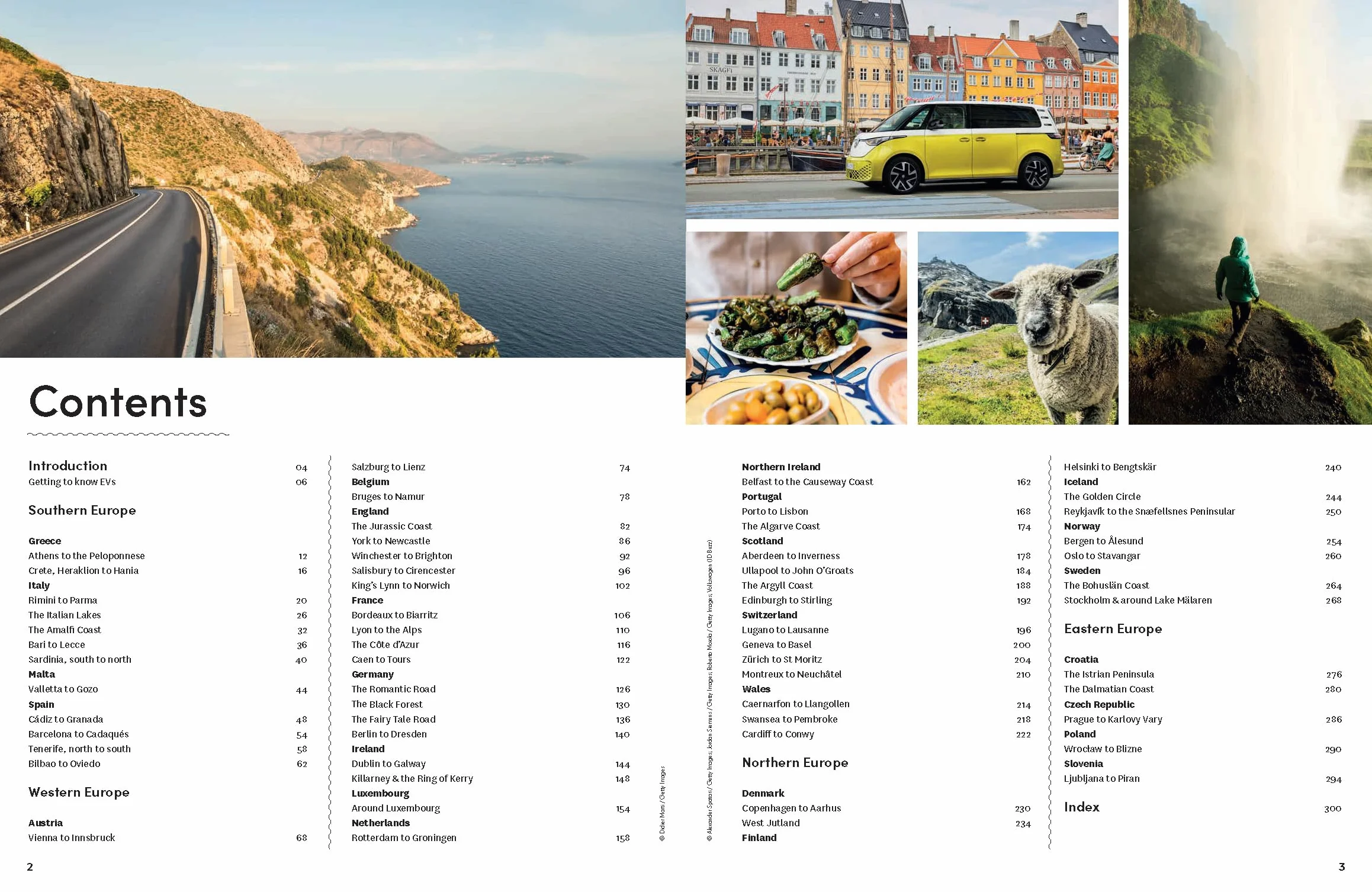 Electric Vehicle Road Trips Europe - anglais: 60 Magnificent Routes | Features Drive Overview, Plan & Prepare Guide | Find Nearby Charging Stations & Accommodation