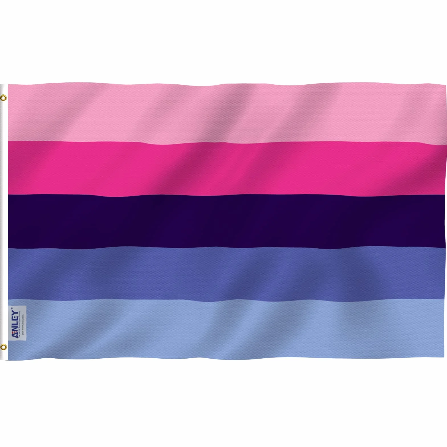 Anley Fly Breeze 3x5 Foot Omnisexual Pride Flag - Żywy kolor i odporność na blaknięcie - Płócienny nagłówek i podwójne szycie - Omniseksualne flagi LGBT Poliester z mosiężnymi przelotkami 3 X 5 Ft