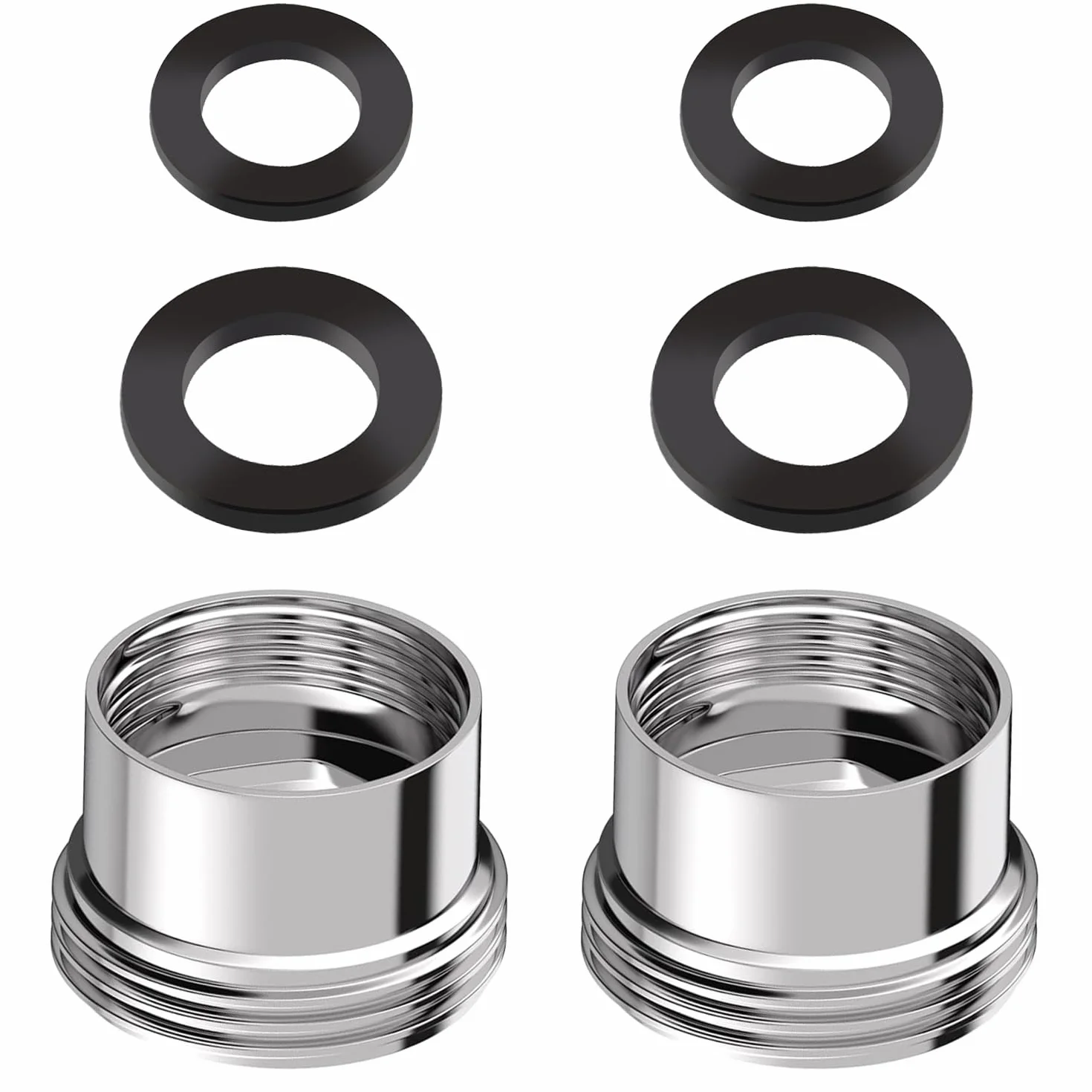 Adapter do kranu M18 na M22, adapter do kranu, adapter do kranu, adapter gwintowany do kranu, adapter do armatury zlewozmywakowej do podłączenia węża ogrodowego, z gumową uszczelką