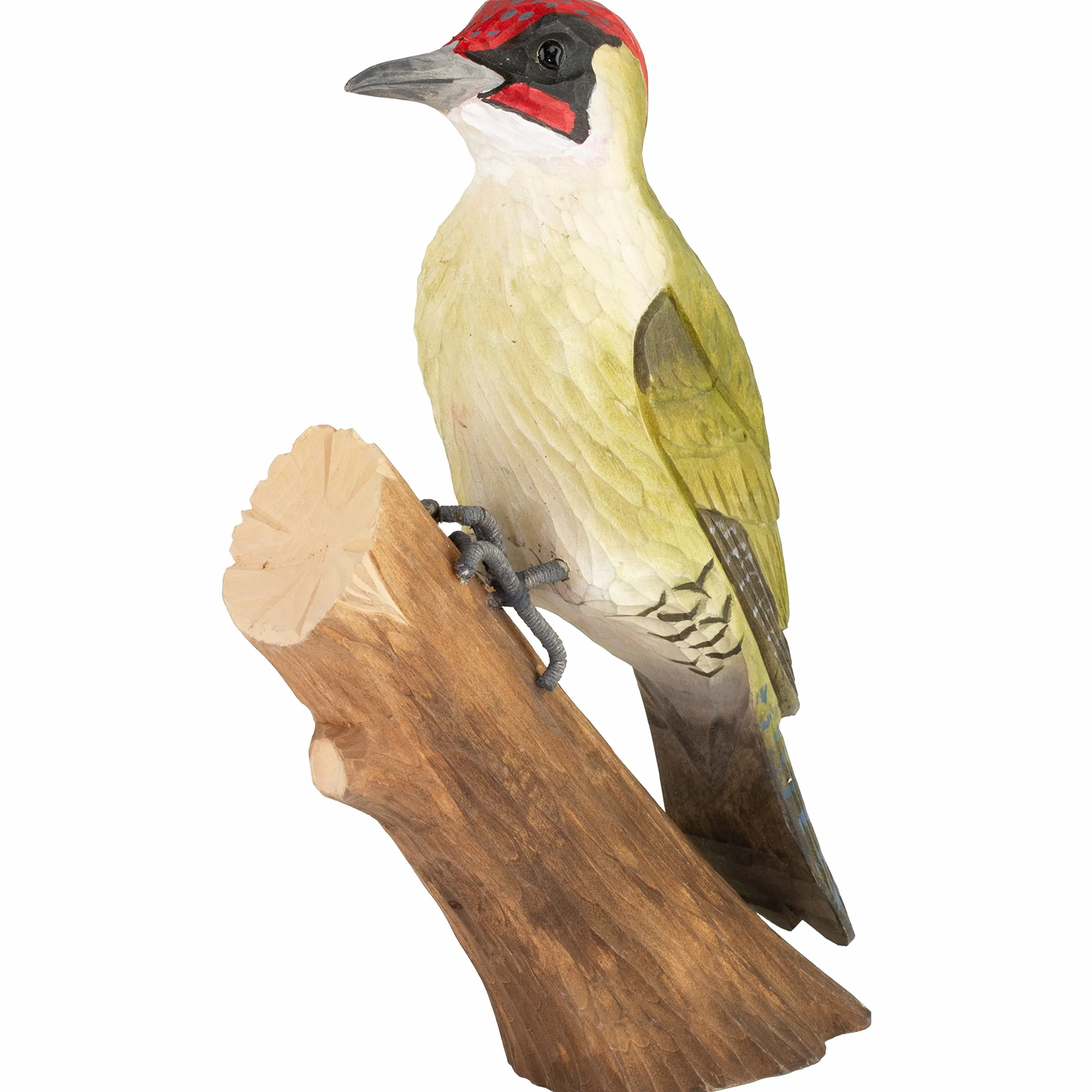 WILDLIFEGARDEN WG452 DecoBird dzięcioł zielony - ręcznie rzeźbiony dekoracyjny ptak z drewna - duże ptaki europejskie