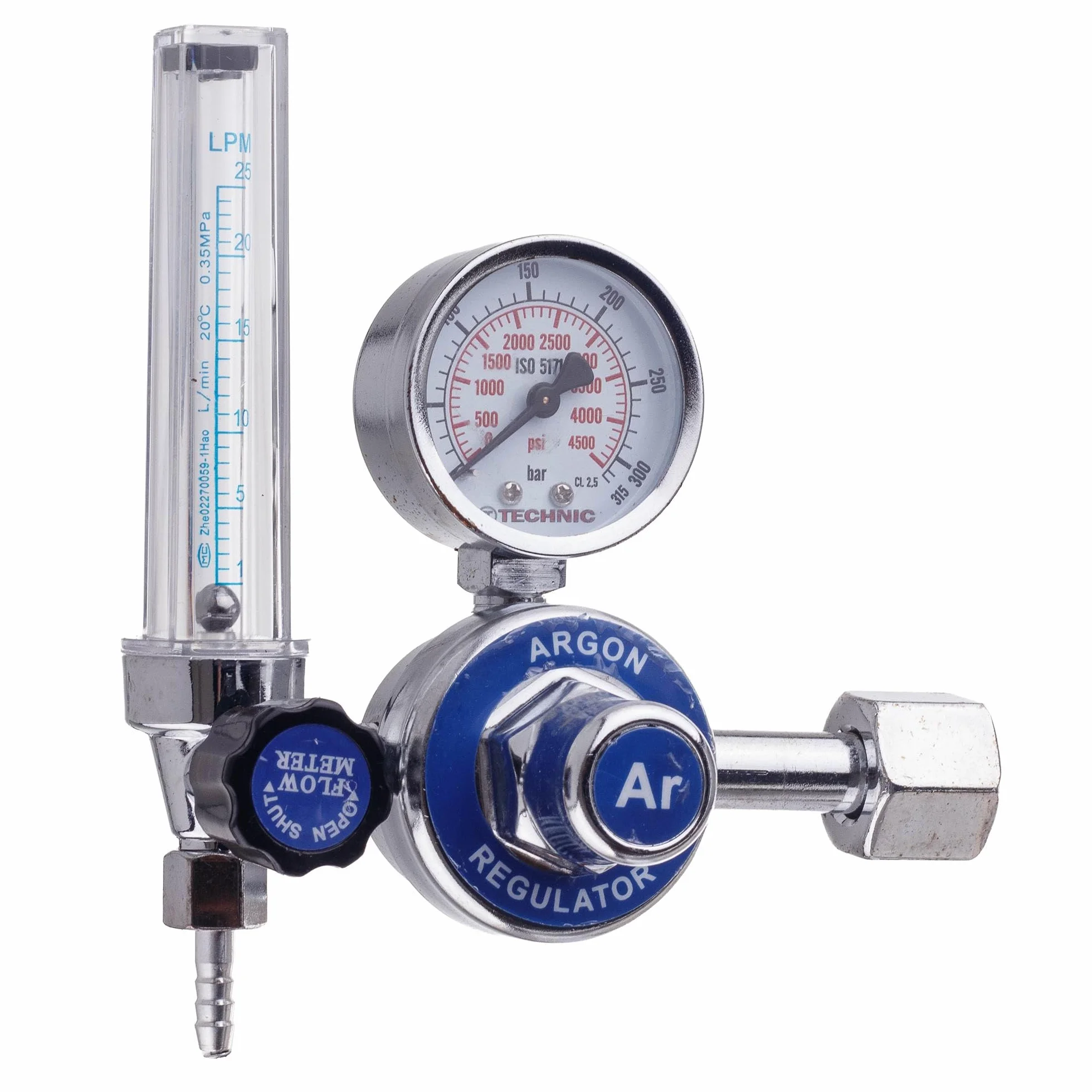 TC TECHNIC Professional Reduktor ciśnienia AI1053, do argonu, CO2, przepływomierz, MAG, spawanie TIG, WIG, wejście: 0-200 bar, wyjście: max. 3,5 bar