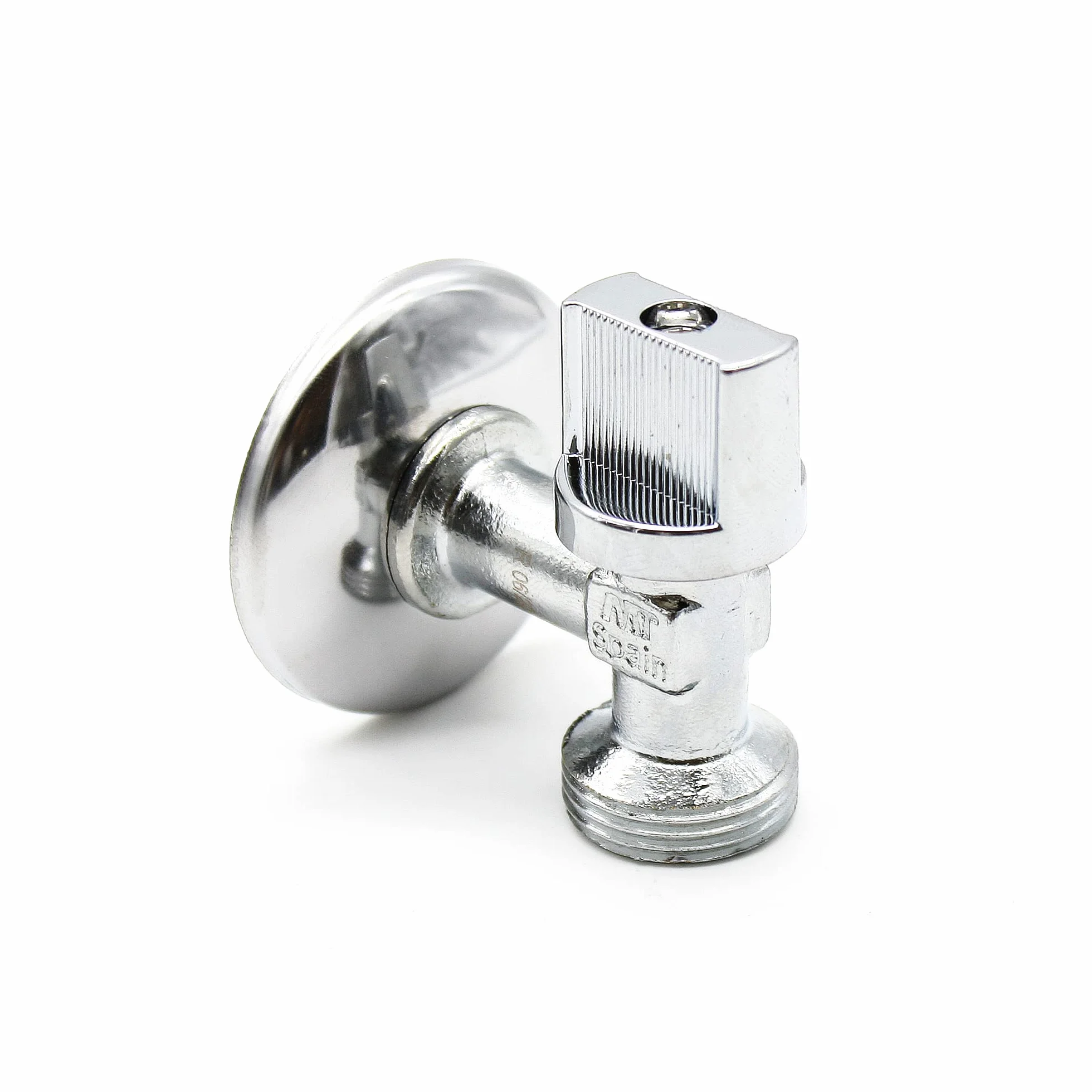 DOJA Barcelona | kran z podkładką kątową | 1/2 "x 3/4" M | chromowany mosiężny klucz | uniwersalny wylot wody | zawór odcinający, cysterna, umywalka