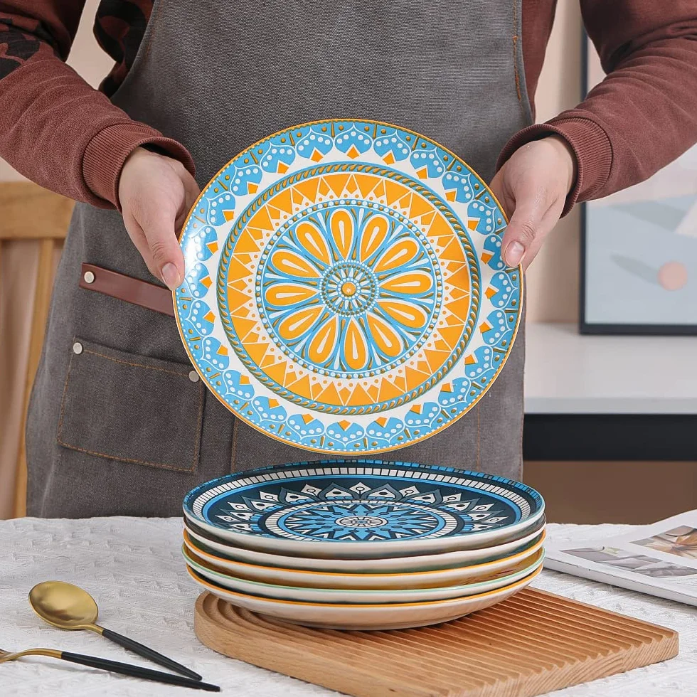 Zestaw talerzy ceramicznych AHX 6-10 cali do zmywarki i mikrofalówki