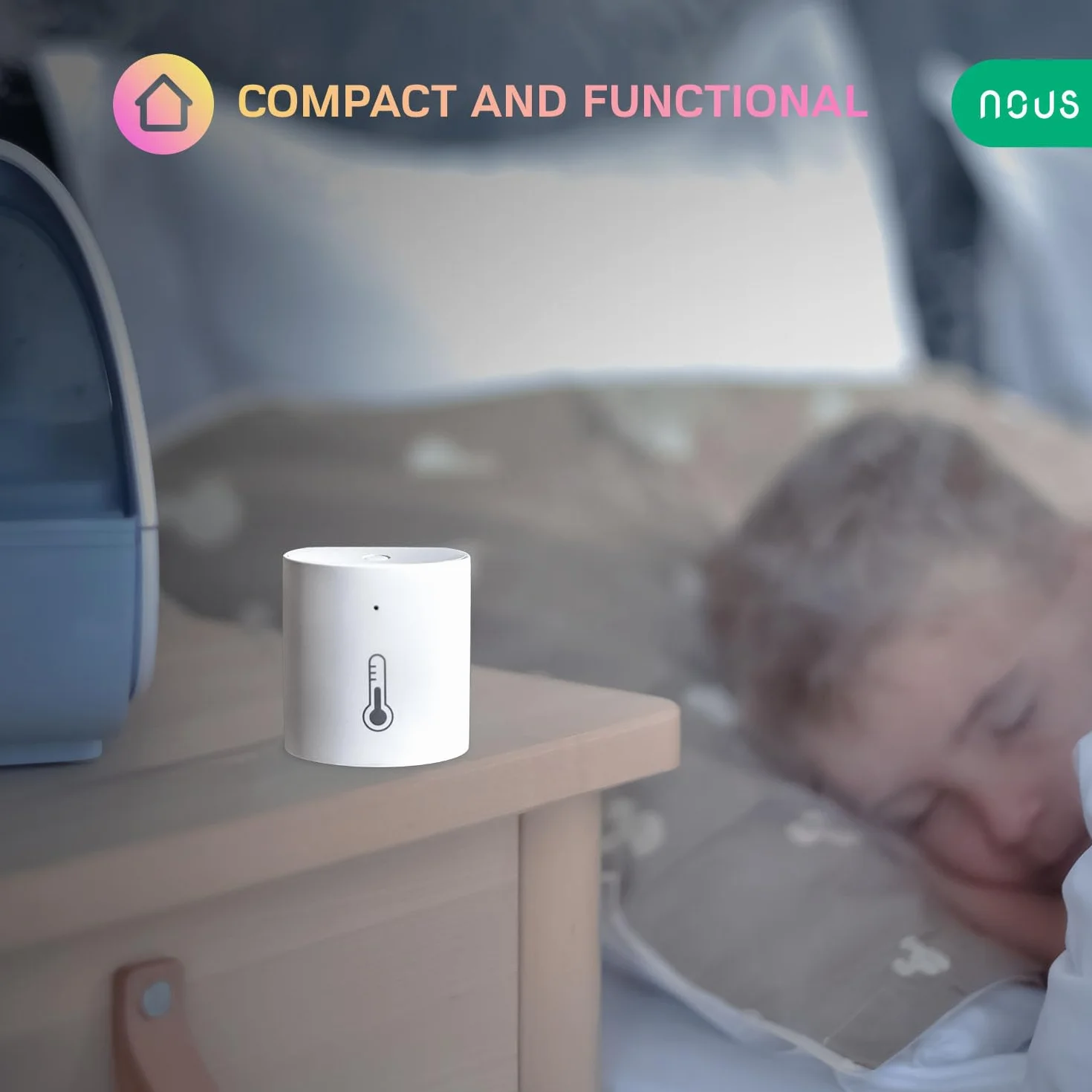 Nous E5 Czujnik temperatury termometr Alexa ZigBee, inteligentny termometr higrometr, czujnik temperatury Alexa inteligentny termometr domowy, TUYA smart life ZigBee2MQTT