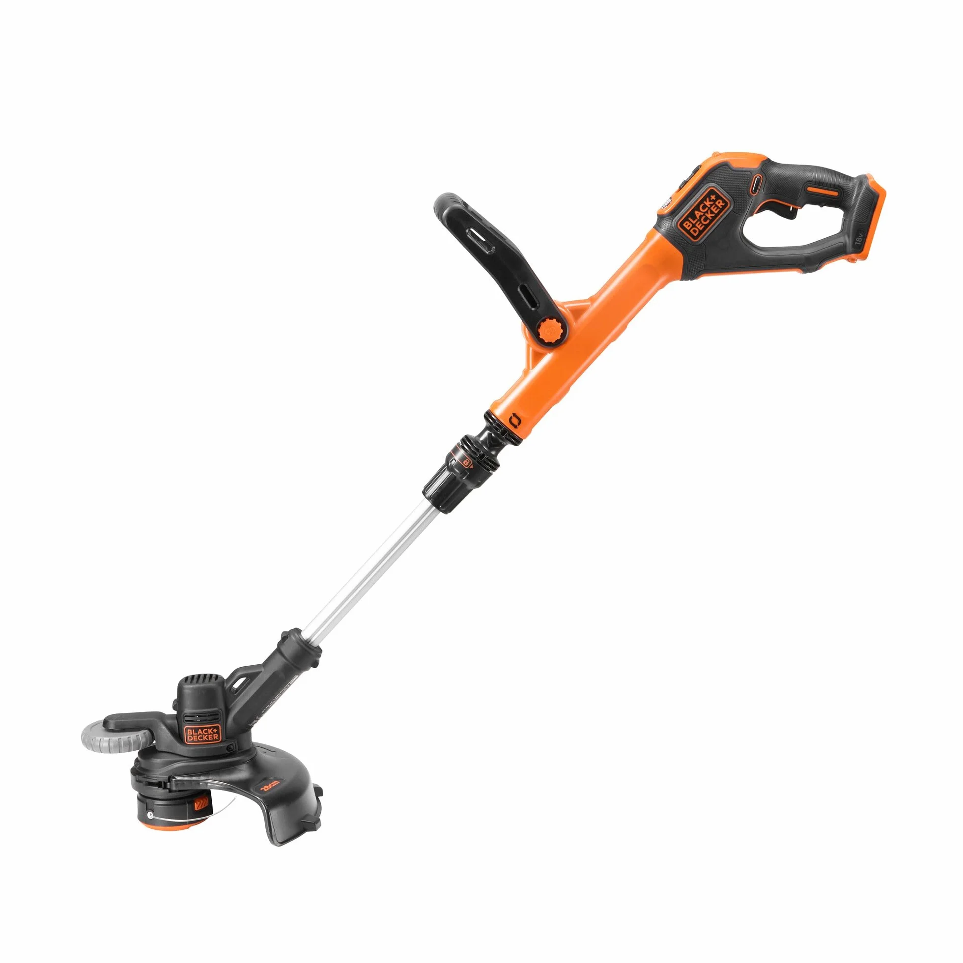 Black+Decker STC1820PCB-XJ Akumulatorowa Podkaszarka do Trawy, 18 V, Czarny, Pomarańczowy, Srebrny, 23.2 x 14 x 104.6 cm; 2.33 kg
