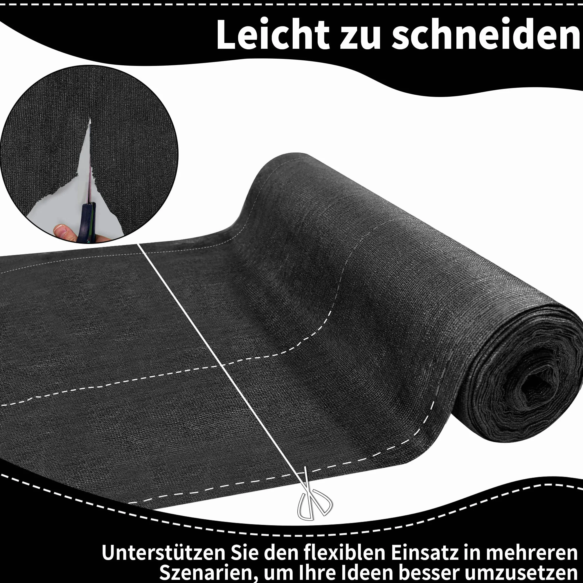 Froadp 1.5x10m Ekran Ogrodzeniowy Siatka Wiatrochronna Ogrodzenie Ogrodowe HDPE Parawan Ochronny Ekran do Tenisa z Opaską 150g/m² Siatka Cieniująca Siatka Tkaninowa na Ogrodzenie Balkon (Antracyt)