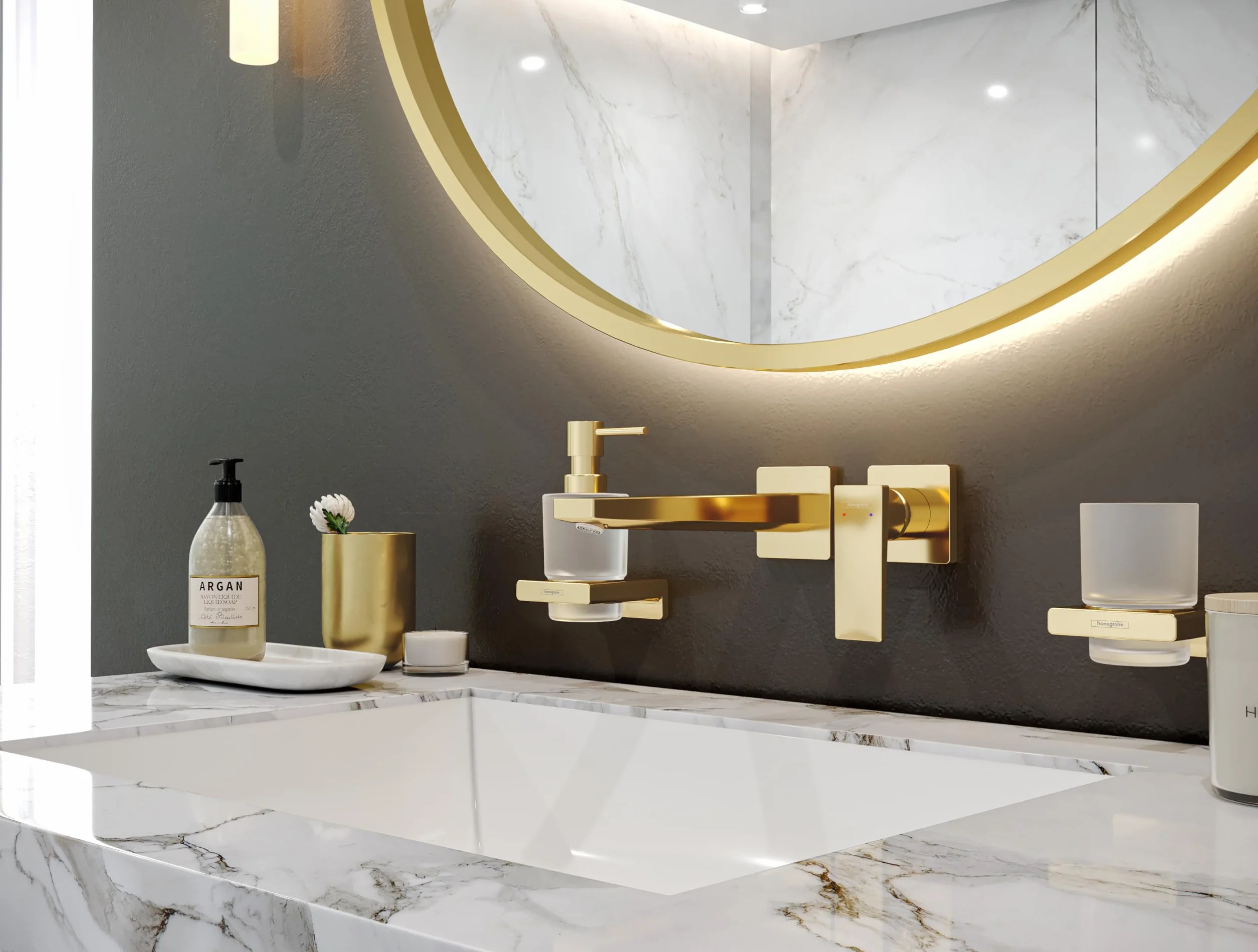 hansgrohe AddStoris Uchwyt na rolkę zapasową złoty optyczny polerowany, 41756990