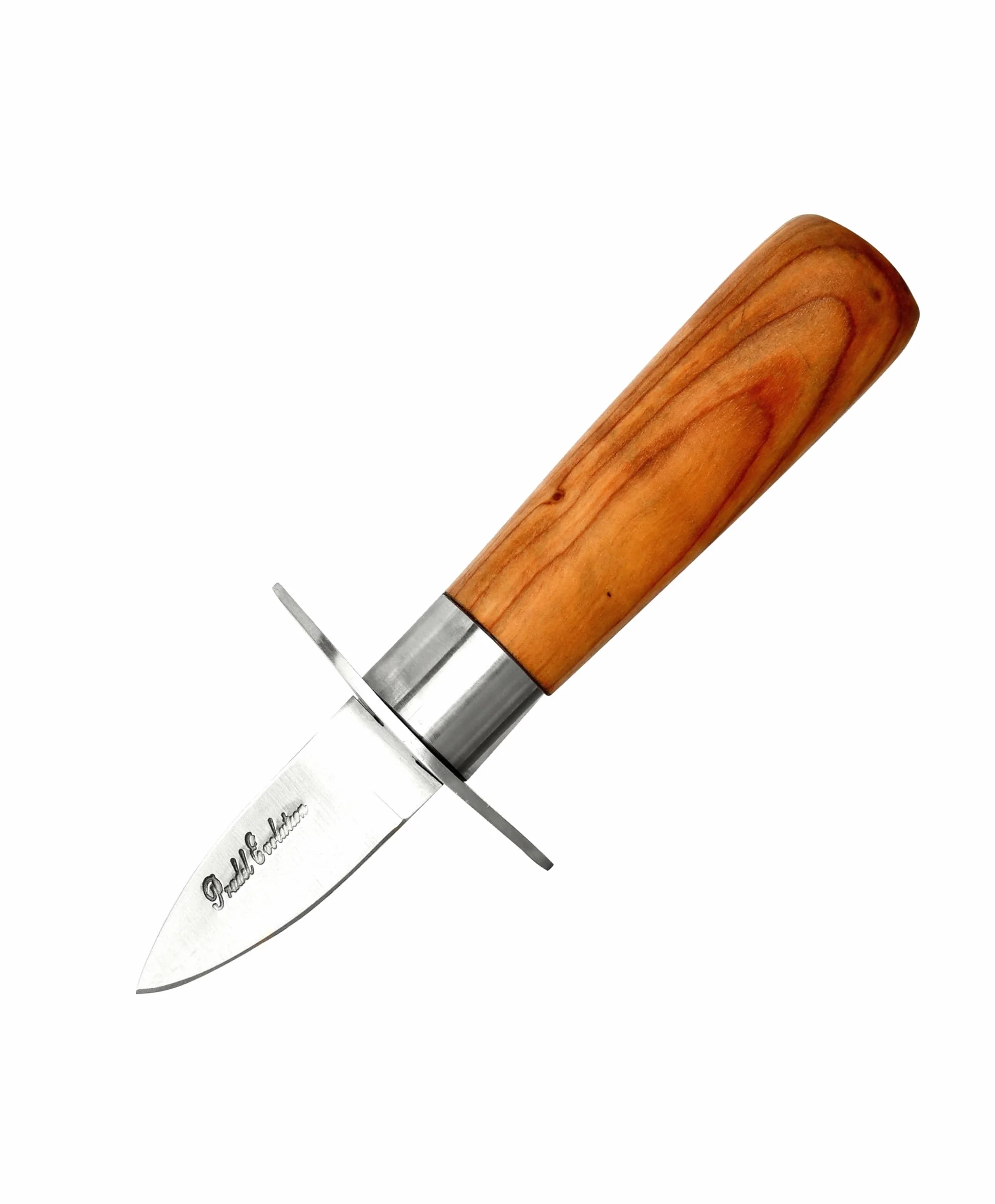 Laguiole Artisan Couteau à huître SAFETY PRO 13,5 cm Lancette à huitre teck avec garde