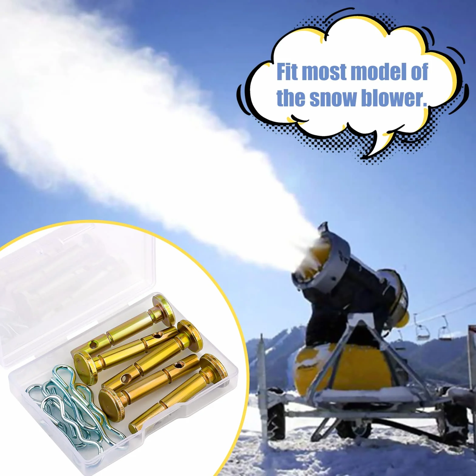 SAVITA 5 Szt. 1,3x0,6x4,1cm Kolek Scinany i 5 Szt. Zawleczek Shear Pin Czesci Zamienne do Cub Cadet 738-04124A 714-04040 Odsniezarka MTD Craftsman Cub Cadet