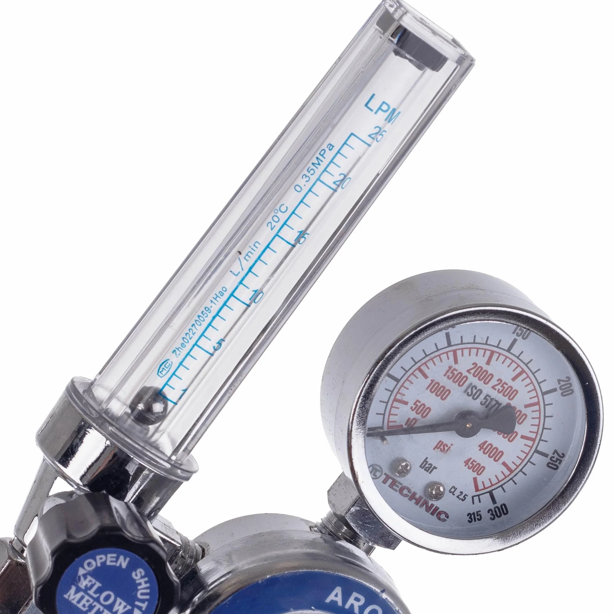 TC TECHNIC Professional Reduktor ciśnienia AI1053, do argonu, CO2, przepływomierz, MAG, spawanie TIG, WIG, wejście: 0-200 bar, wyjście: max. 3,5 bar