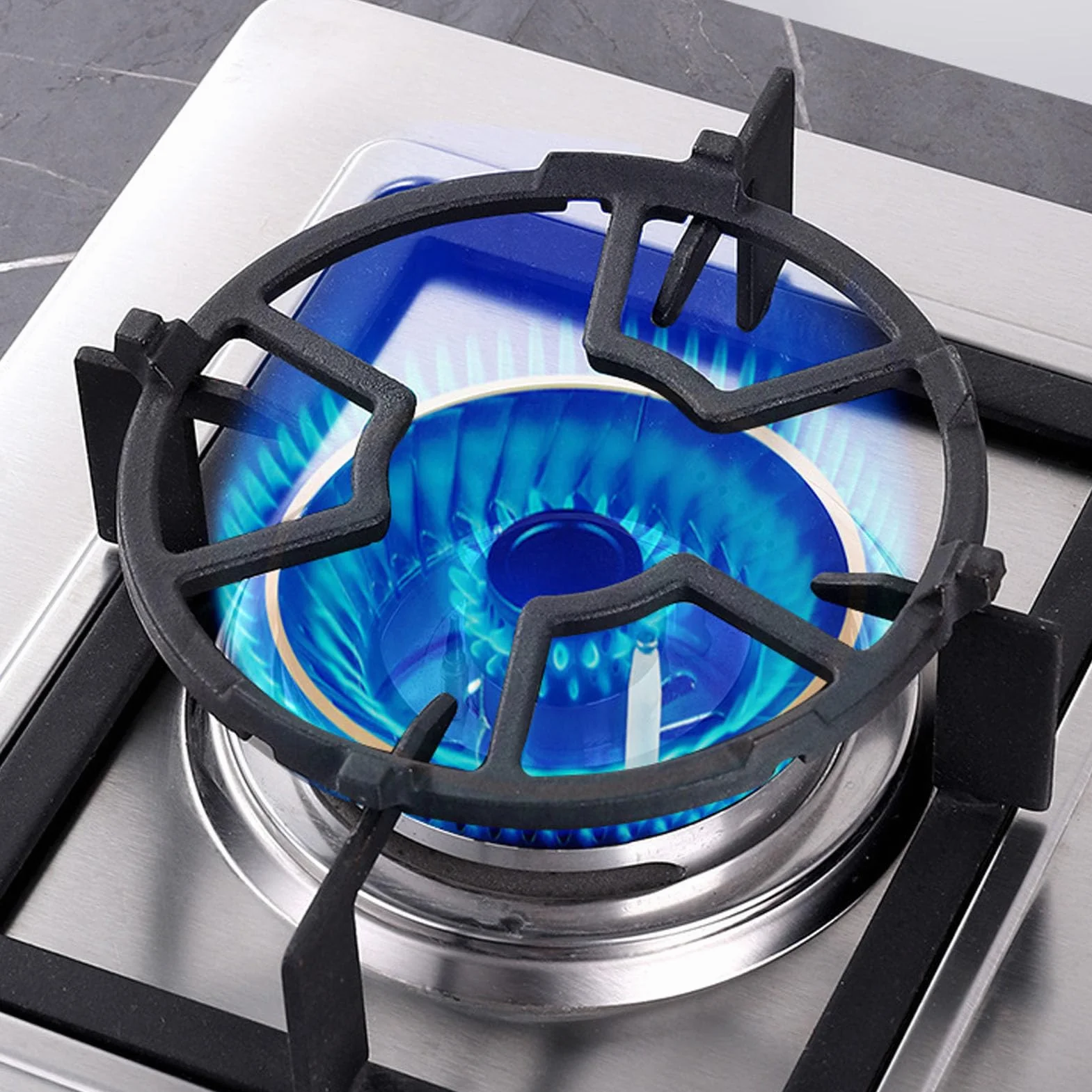 Wok Ring uniwersalny stojak na kuchenkę gazową wykonany z żeliwa na kuchenkę gazową do kuchenki gazowej Wok pierścień podtrzymujący żaroodporne stojaki na garnki do kuchenek górnych ciepła dusić