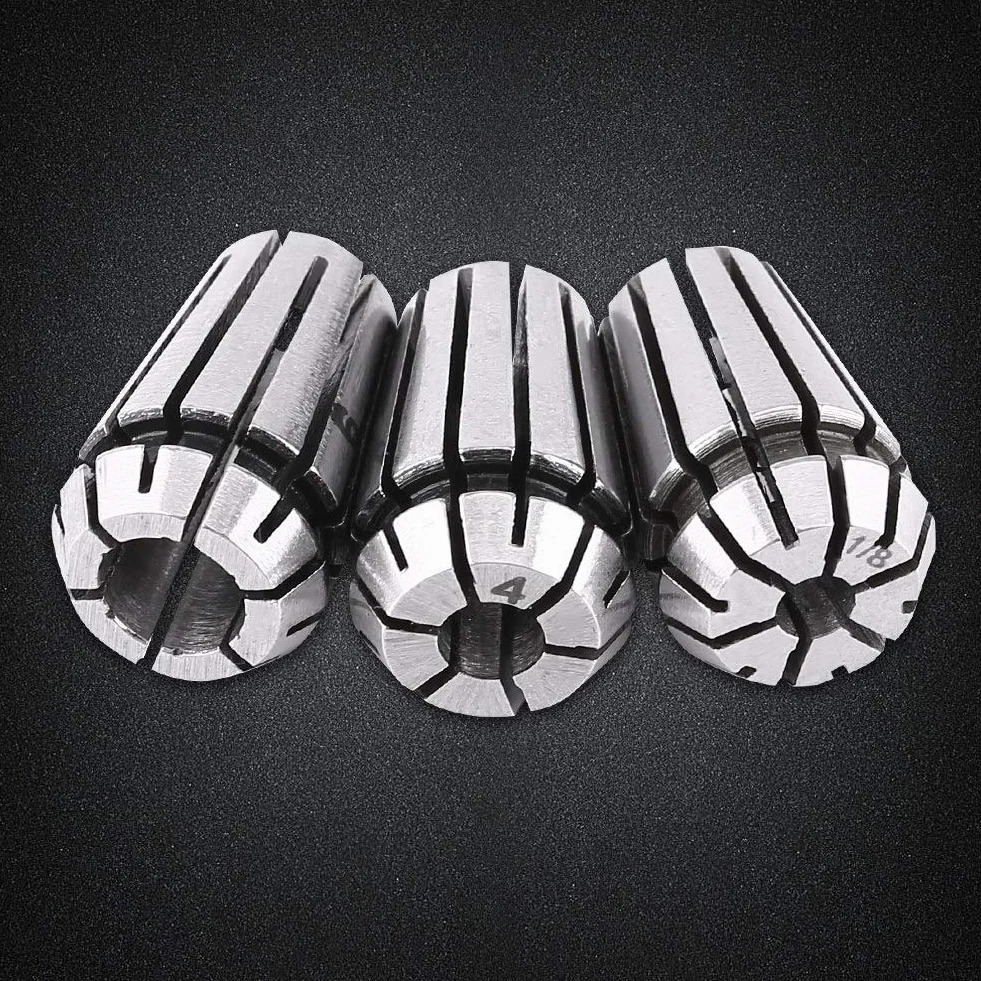 ER11 Kołnierz CNC, 3 Szt. 1/8 Cala Szczypce Sprężynowe (3,175 mm) 4mm 6 mm - Sprężyna Kołnierzowa Do Grawerowania, Frezowania, Tokarki