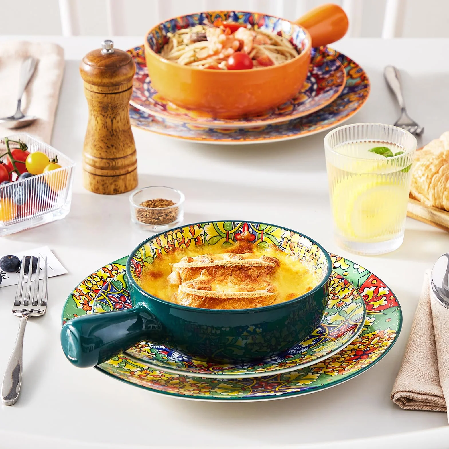 Vancasso SIMI Miski do zupy 650 ml ceramiczne do piekarnika mikrofalowej zmywarki