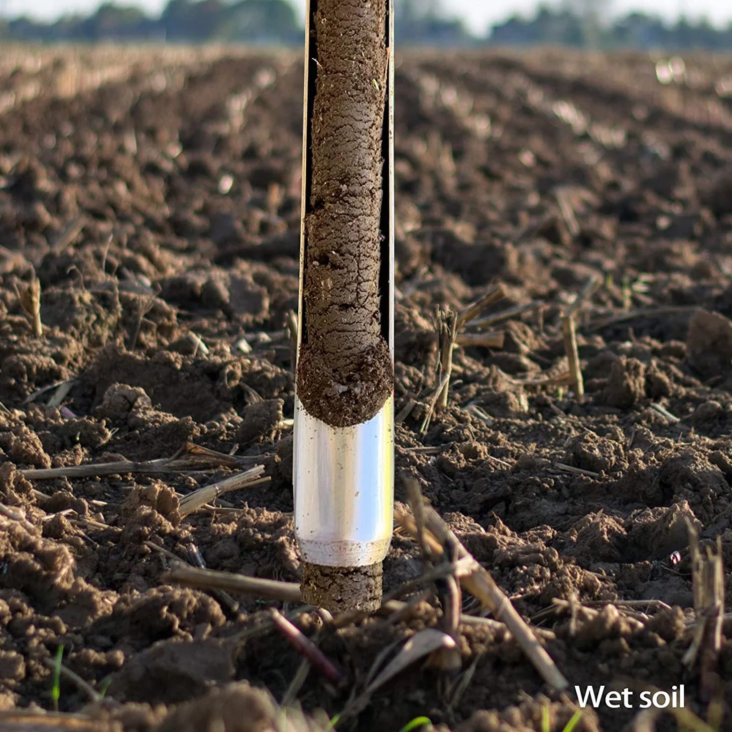 Wakects Sonda do próbkowania gleby 51 cm, sonda do pobierania próbek gleby ze stali nierdzewnej, uchwyt w stylu T, Sampler do sondy podłogowej do kijów golfowych