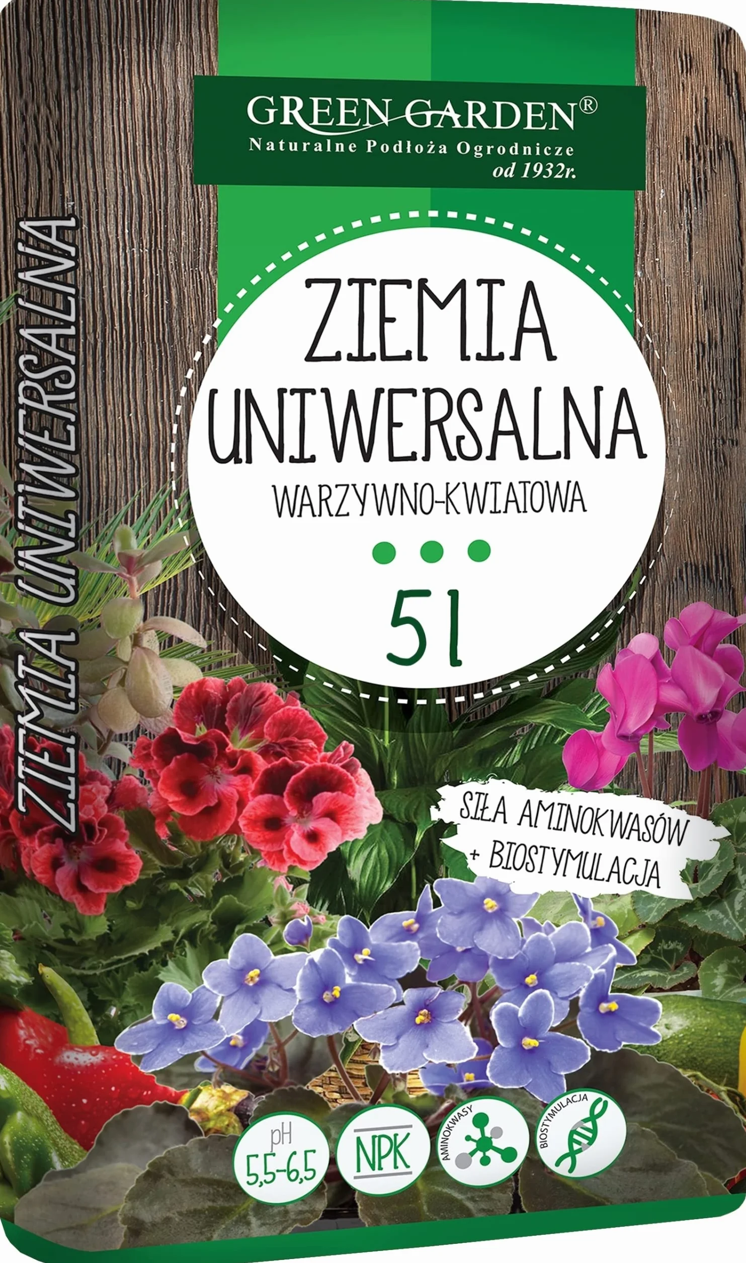 Podłoże warzywno kwiatowe z Biostymulacją | 5l