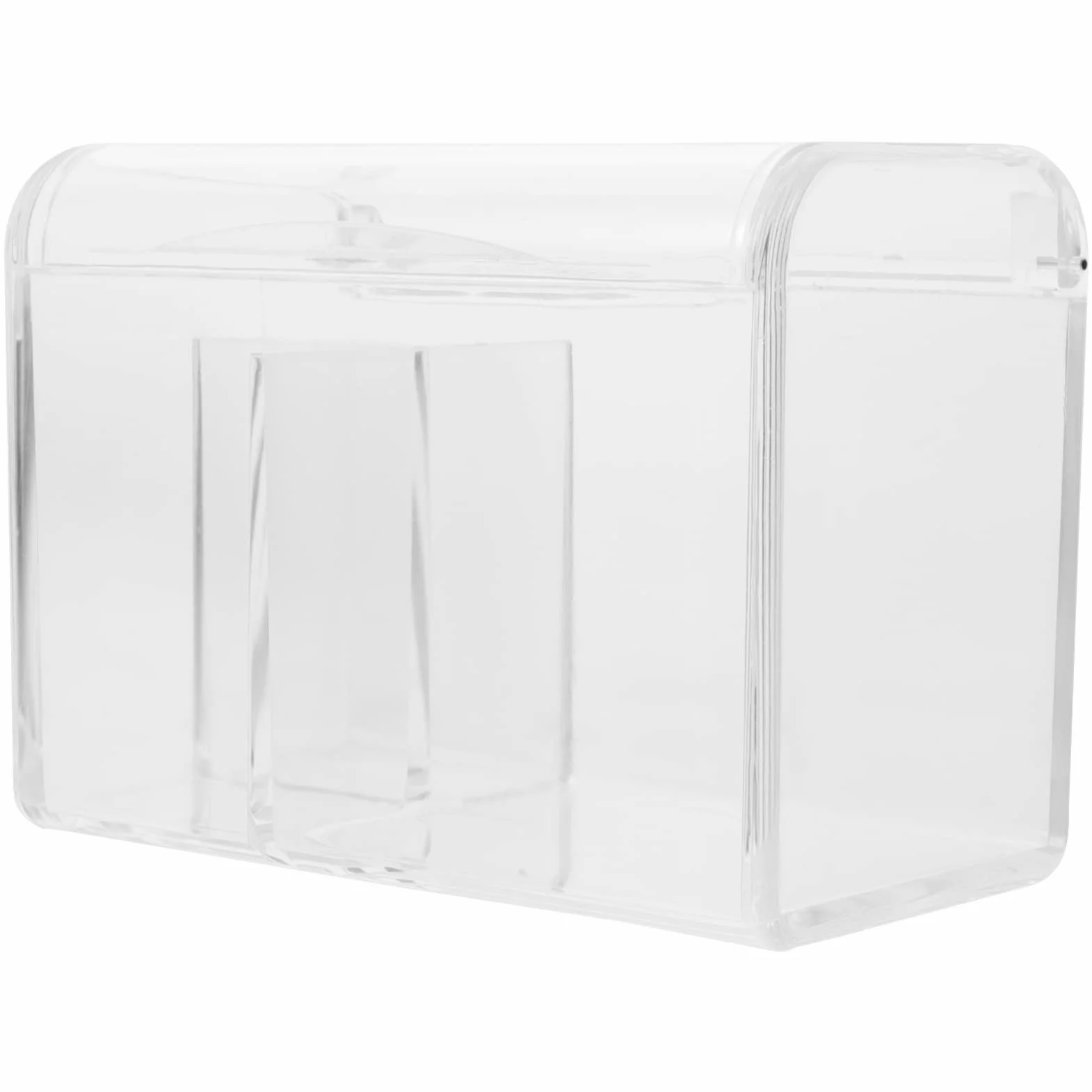 Zerodeko Organizer Waciki Bawełniane z Przezroczystego Akrylu Praktyczne Pudełko Do Przechowywania Wacików i Patyczków Higienicznych Elegancki Pojemnik z Pokrywką Do Kosmetyków