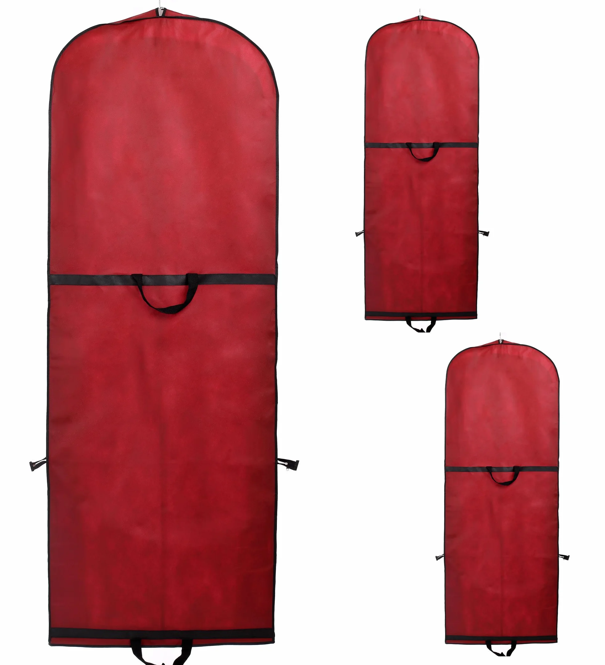 TUKA TKB1001 oddychający worek na ubrania, 180 cm x 64 cm, szeroka zakładka boczna, składany pokrowiec ochronny na suknie ślubne/suknie wieczorowe/garnitury, do przechowywania i transportu,
