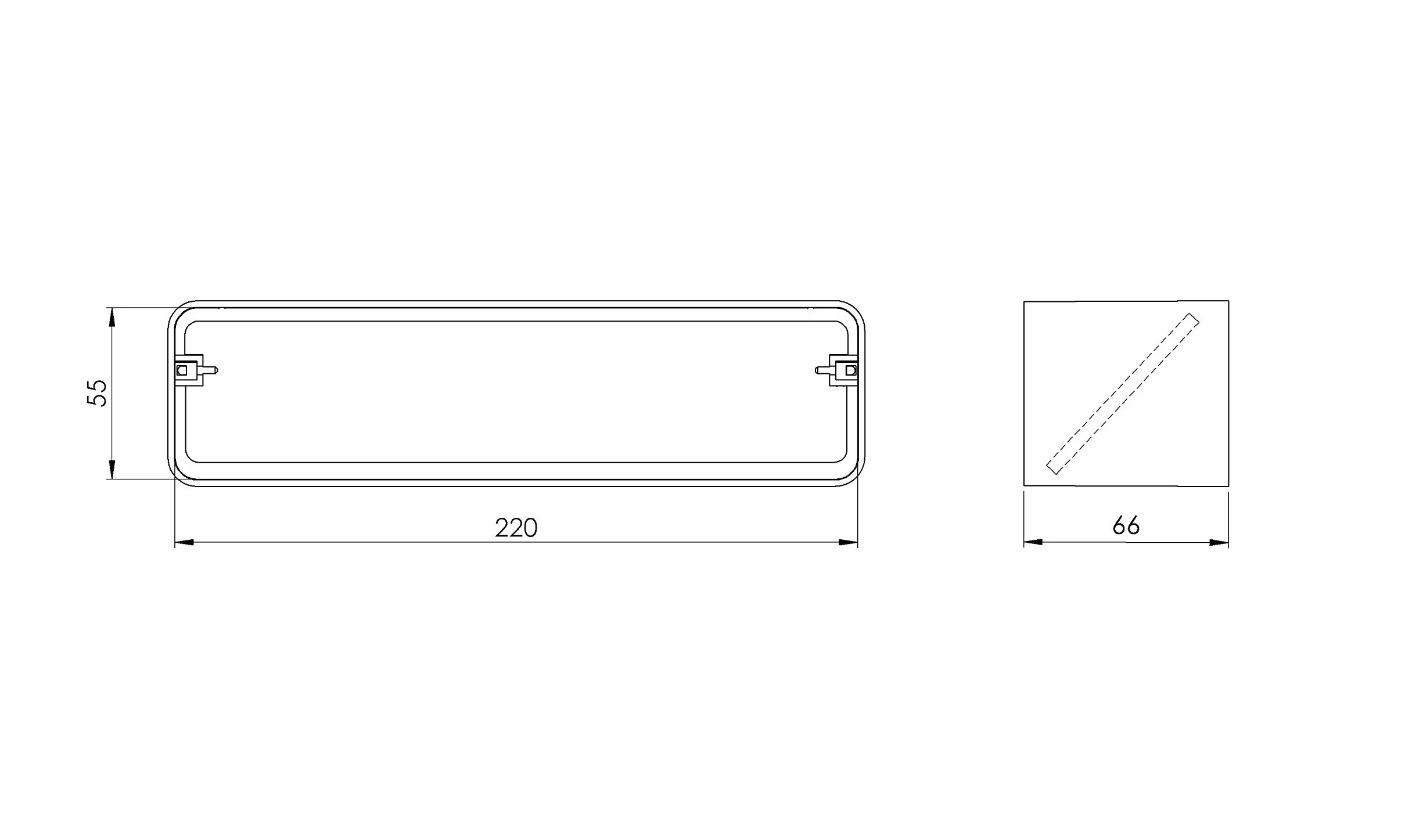 Steinberg14 Biały 220x55mm Łącznik kanalowy z zaworem zwrotnym, Płaski łącznik kanałowy z zaworem zwrotnym
