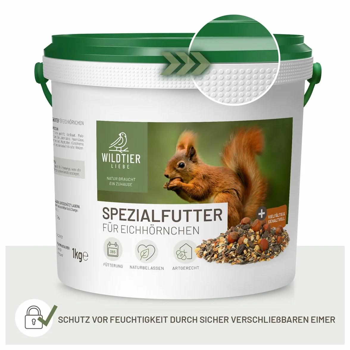 wildtier liebe Odpowiednia karma dla wiewiórek 1 kg dla wiewiórek i wiewiórek pasmowych I karma całoroczna wraz z ekstra deserem wiewiórki 50 g I karma wiewiórki, wiewiórki