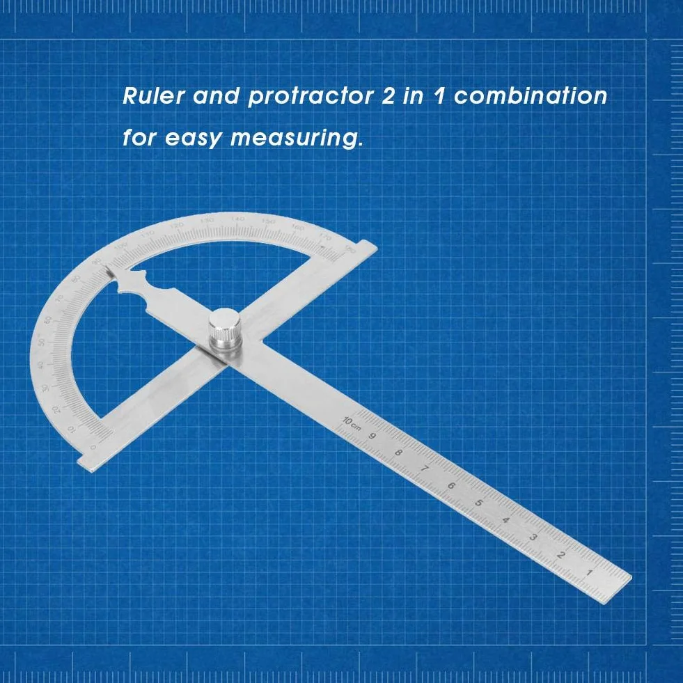 Edelstahl Winkelmesser, 0-180 Grad 15 cm Digital Neigungsmesser Winkelmesser Goniometer Winkelsucher Messgerät Lineal(120 * 150mm)