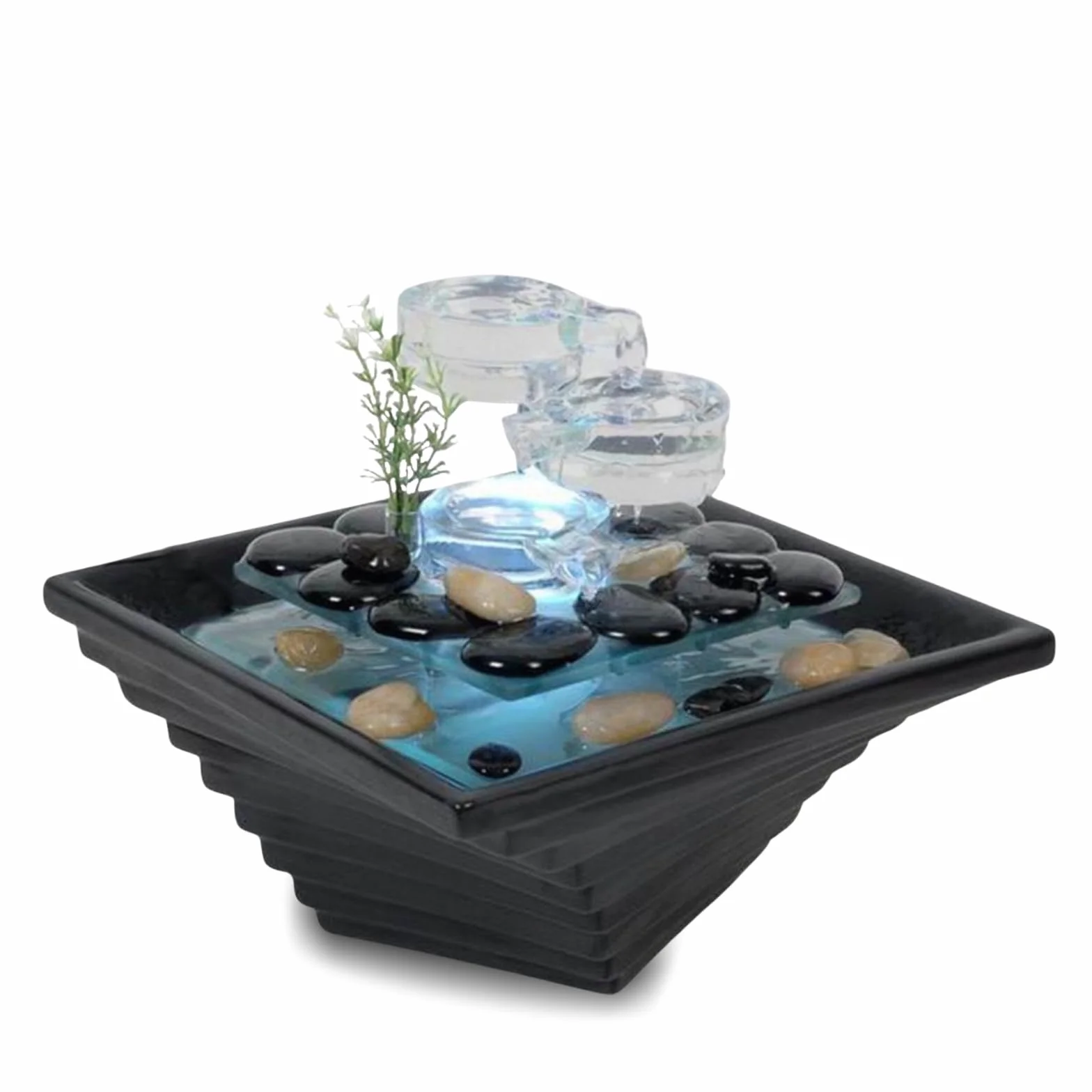 Himalaya SCFV16 Zen'Light fontanna wewnętrzna, czarna, 23 x 23 x 20 cm