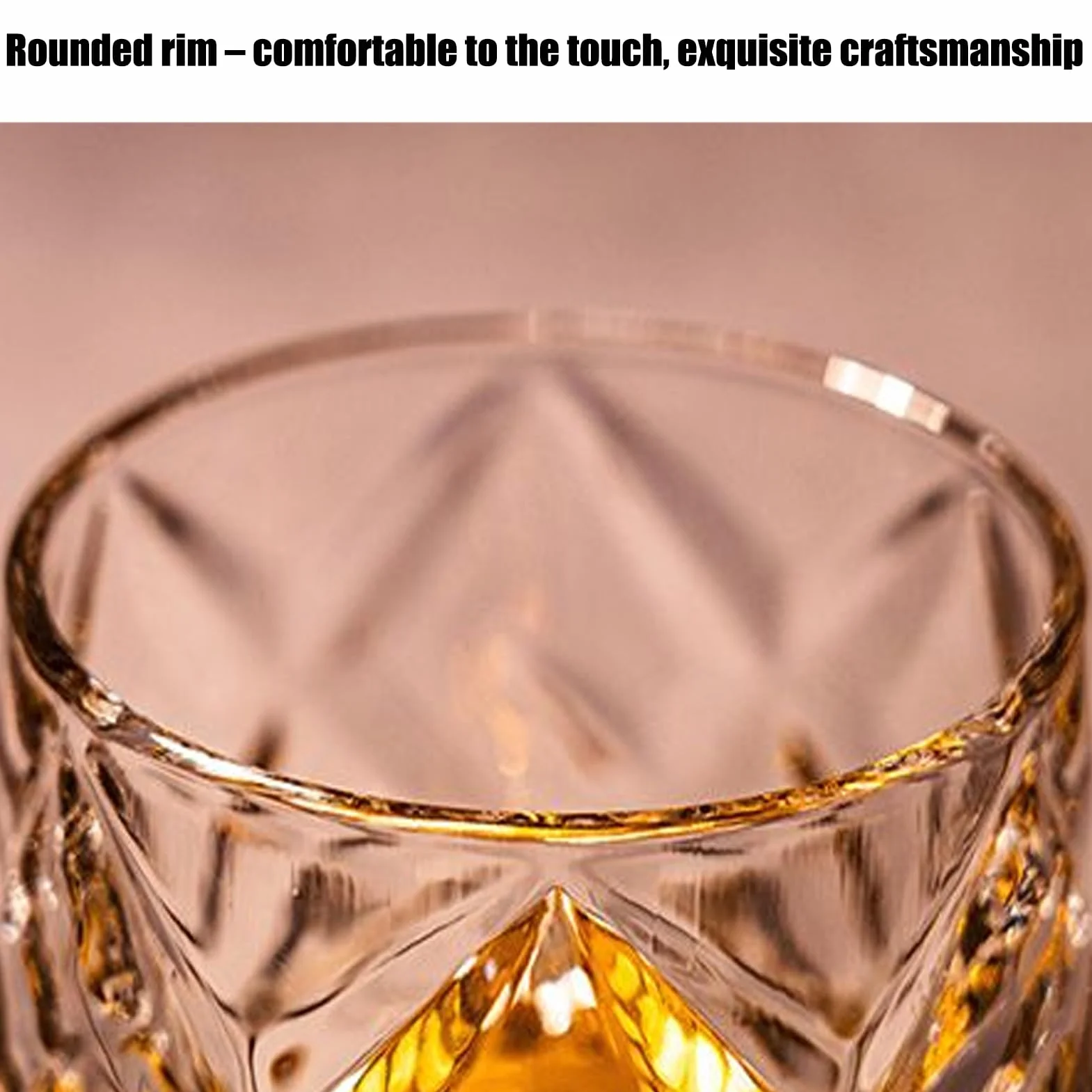 Zestaw obrotowych szklanek do whisky z obciążoną podstawą, szkło wysokiej jakości