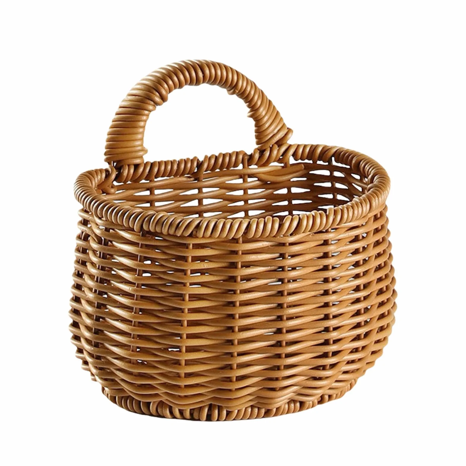 Rattan wisz?cy koszyk, koszyk kwiatowy, przechowywanie wiklinowe, stylowy design rattan multi funkcjonalne roztwór do przechowywania ?atwych monta?
