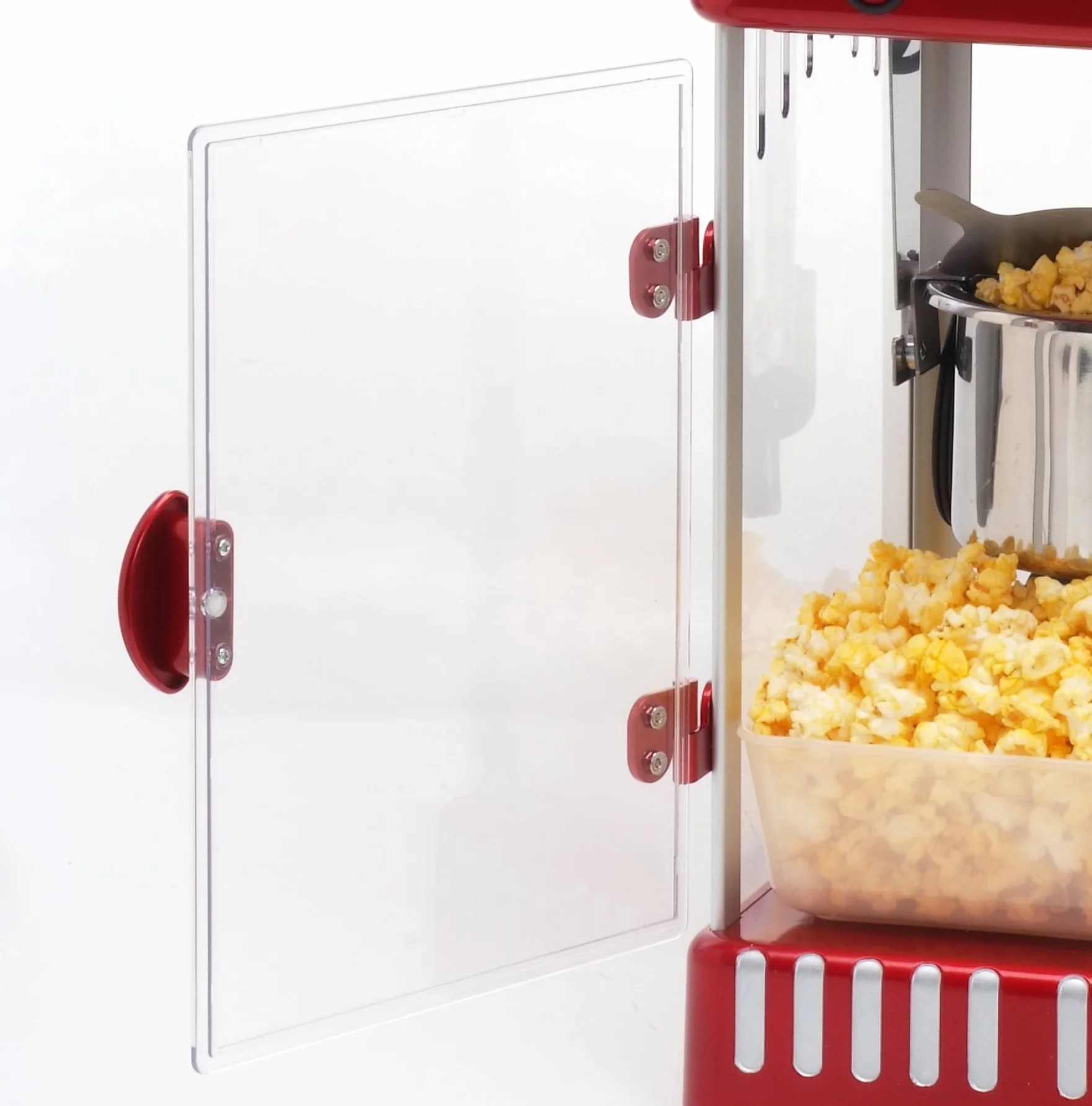 Elite Gourmet EPM-250 Maxi-Matic 2,5 uncji klasyczny karnawał, stołowa maszyna do popcornu w stylu retro, filmowy popcorn z gorącym masłem, czerwony