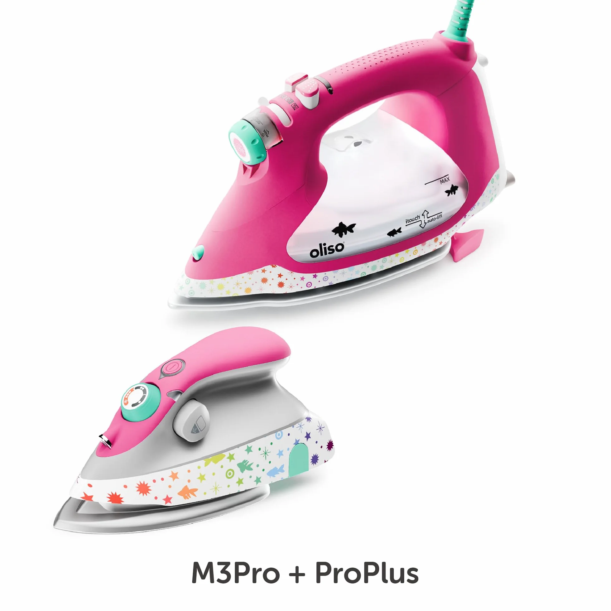 Projekt oliso M3Pro Textile Compact Fabric Żelazko parowe z podstawką na gorące żelazko Solemate, Tula Pink