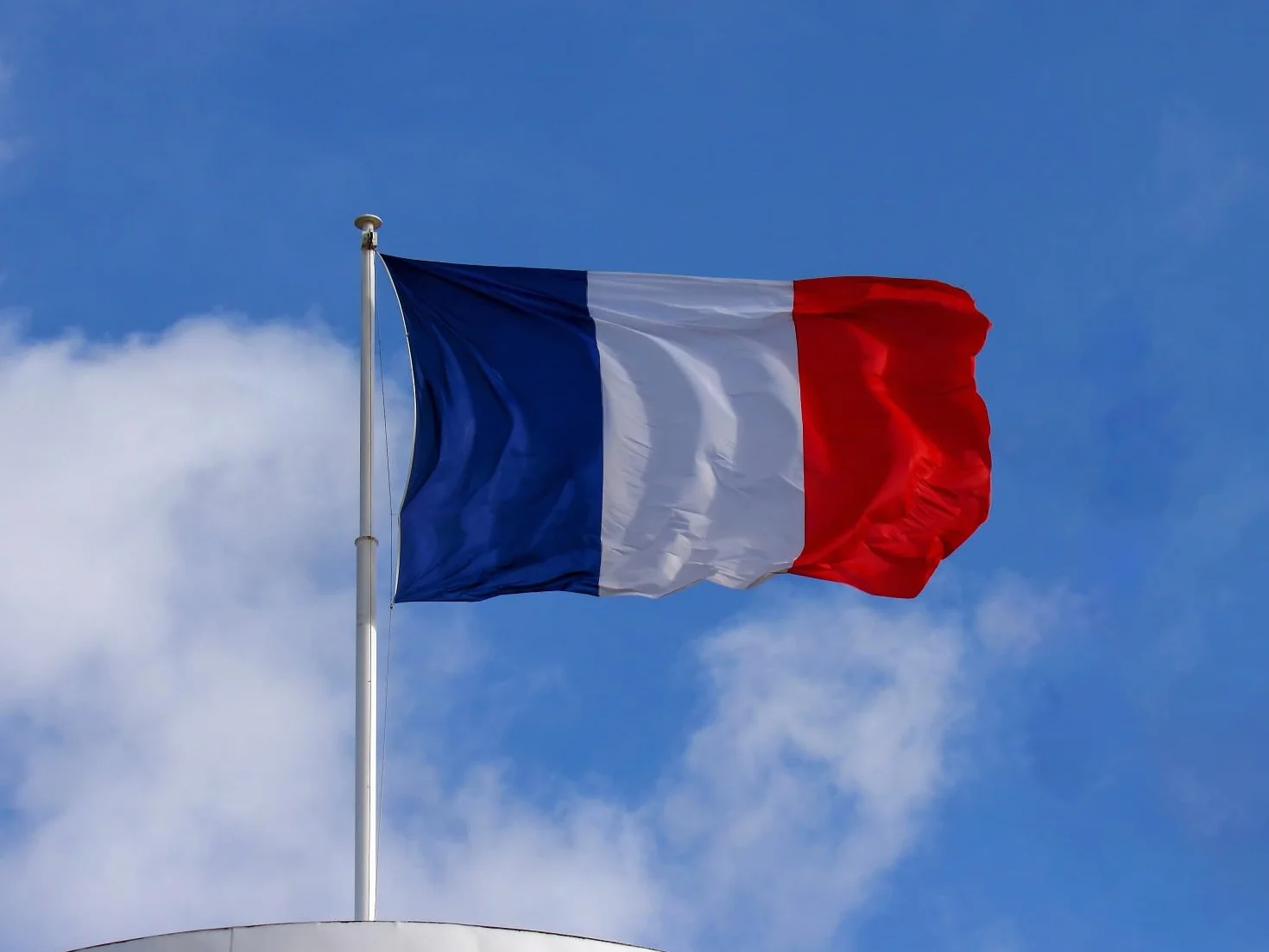 Flaga francuska 90x150cm-flaga francuska z oczkami mosiężnymi poliester Jasne kolory - Do użytku na zewnątrz i wewnątrz French flag Drapeau français