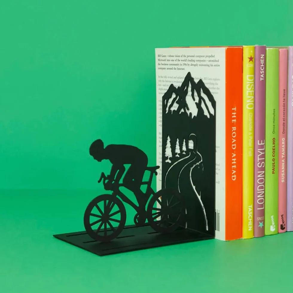 Balvi Podpórki do książek Le Tour Kolor Czarny Rowerzysta na Górze Metal