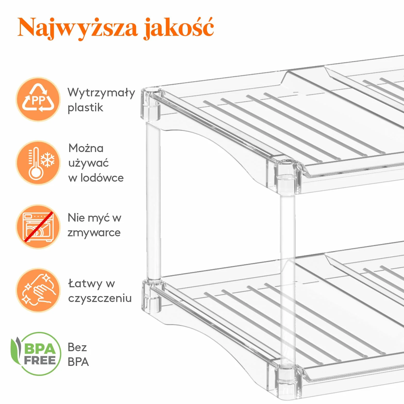 Lifewit Stosowany organizer do przechowywania butelek z wodą, uchwyt na butelki z winem do szafki, plastikowy organizer z dużą komorą na kubki, przezroczysty stojak na wino, uchwyt na kubki i