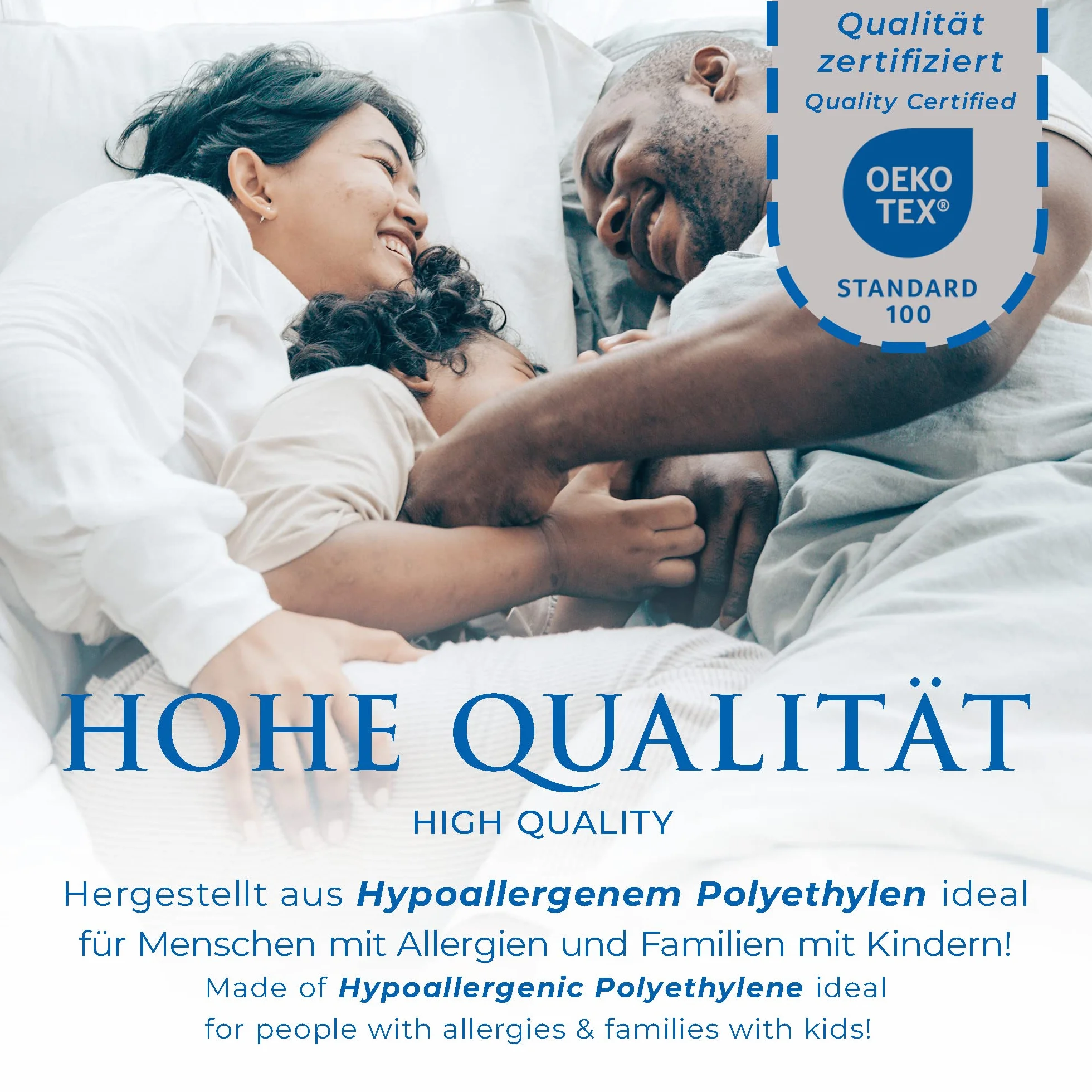 Ochroniaż na materac 160 x 200 cm wodoodporny | Oddychająca nakładka na materac 160/200 | Higieniczny antyroztoczowy pokrowiec na materac | Nieprzepuszczalny ochraniacz na materac | Topper na materac