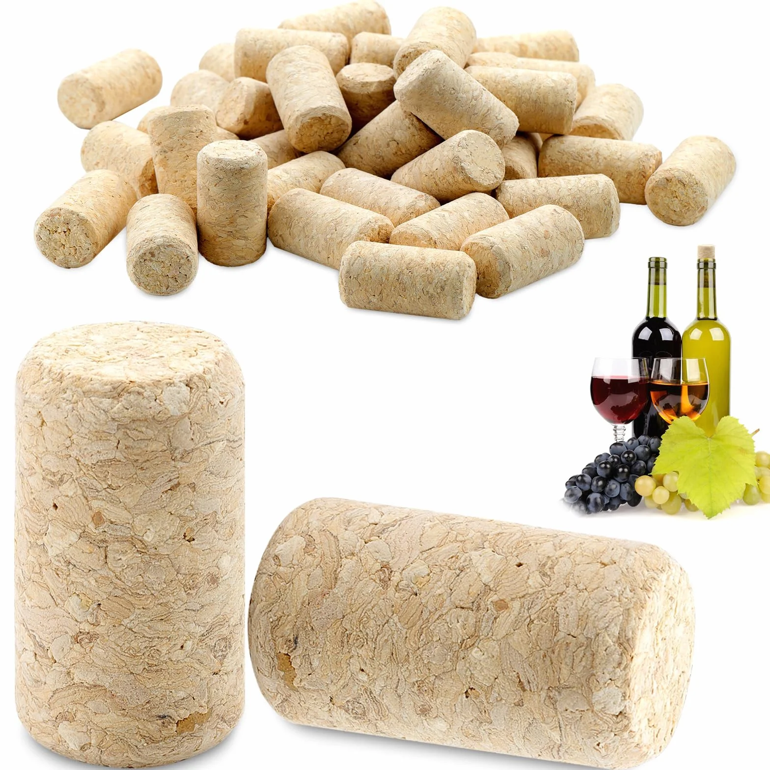 Korki do wina, 30 sztuk, 21 mm x 38 mm, korki do majsterkowania, korki do wina, korki do majsterkowania, do różnych butelek wina i dekoracji "zrób to sam"