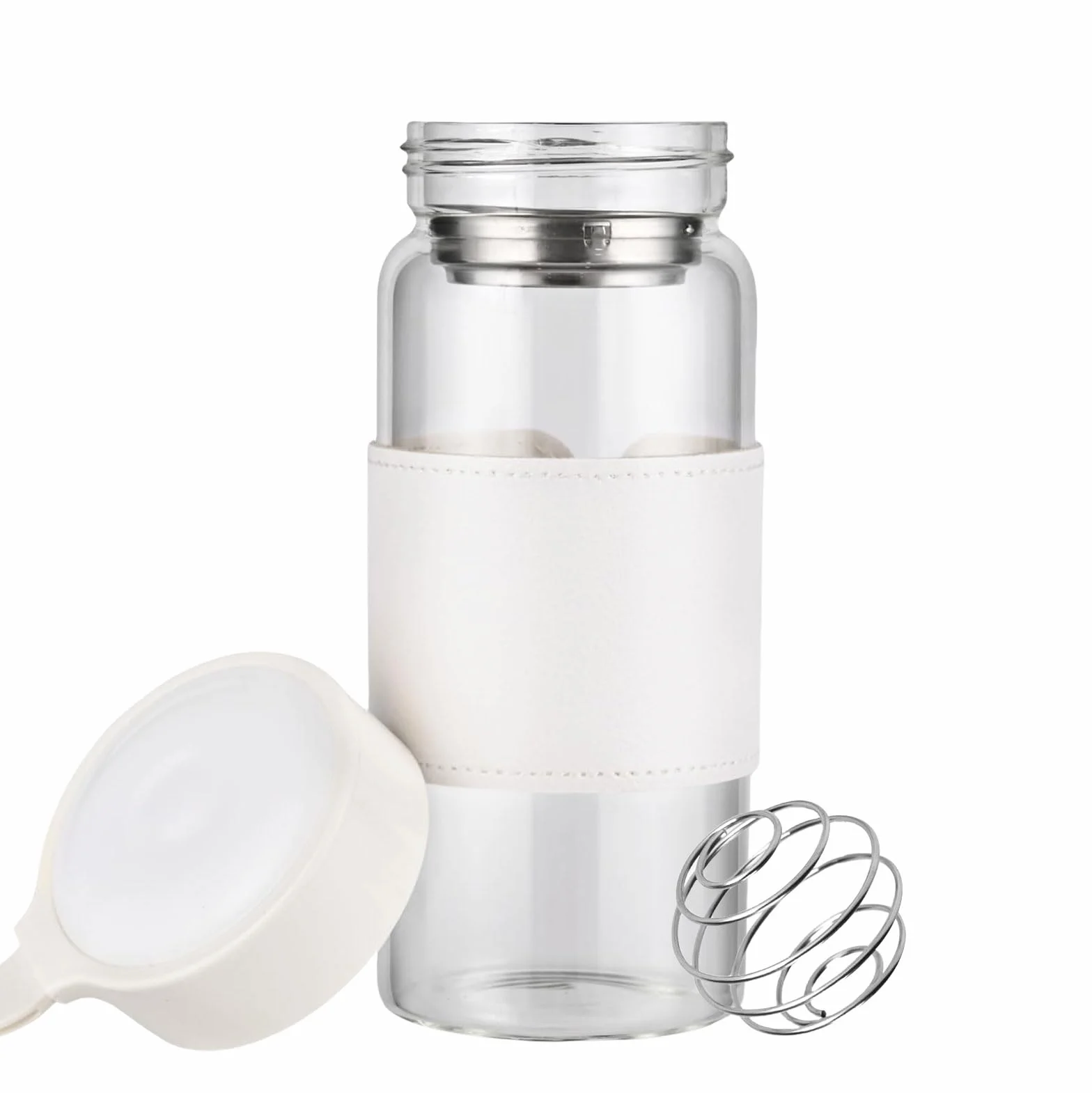 Shaker Proteinowy 470 ml ze Stali Nierdzewnej 304, bez BPA, z Kulką do Mieszania