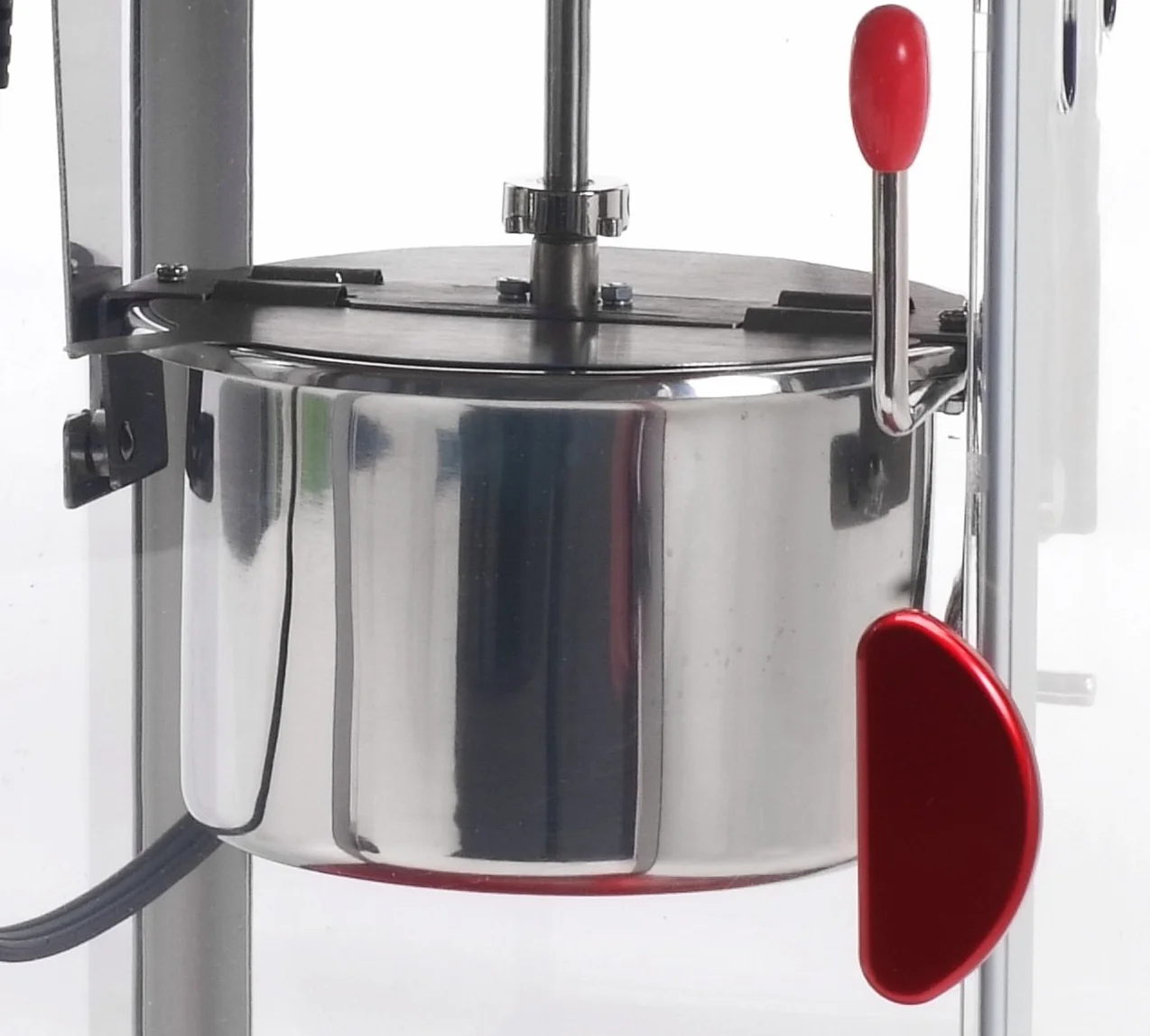 Elite Gourmet EPM-250 Maxi-Matic 2,5 uncji klasyczny karnawał, stołowa maszyna do popcornu w stylu retro, filmowy popcorn z gorącym masłem, czerwony