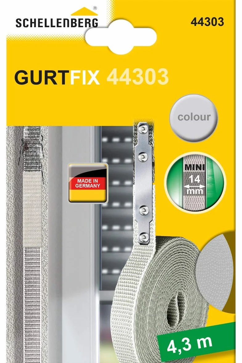 Schellenberg 44303 Zestaw naprawczy Gurtfix mini, 14 mm, szary