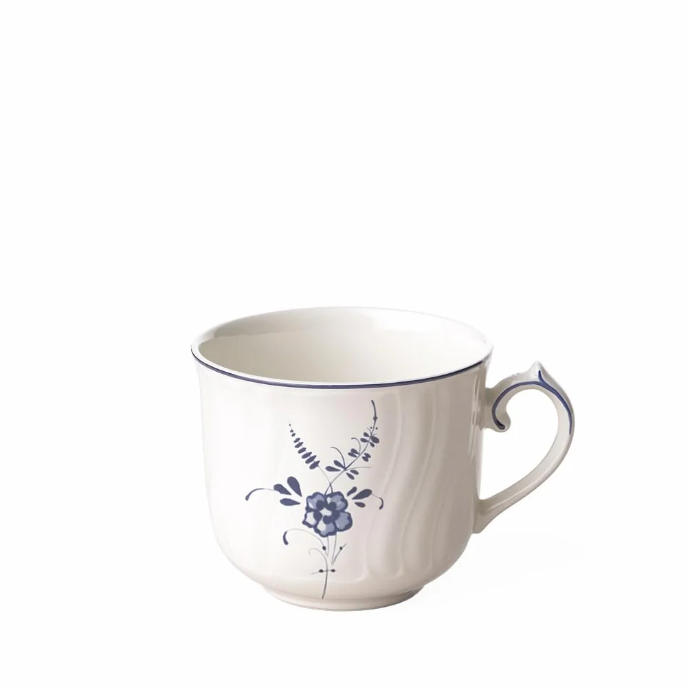 Villeroy & Boch Old Lu x kubek embourg, 350 ml, porcelana premium, biały/niebieski