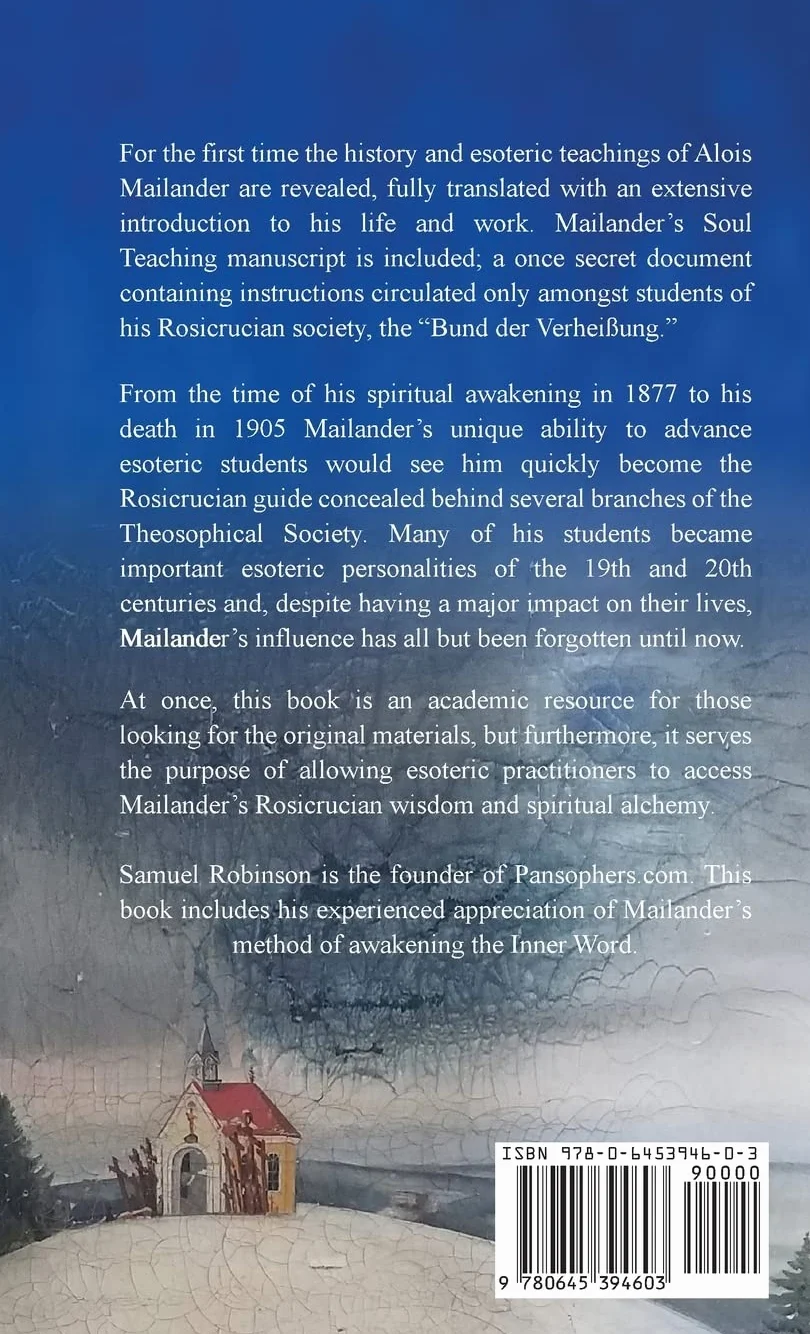 Alois Mailander: A Rosicrucian Remembered