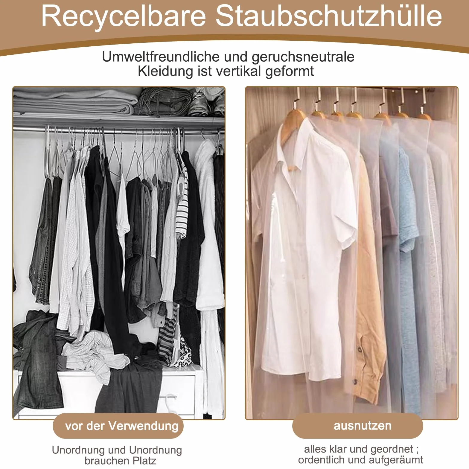Przezroczyste worki na ubrania, 30 sztuk plastikowych toreb na garnitur, przezroczyste worki na ubrania, wiszące sukienki, pokrowce ochronne, pyłoszczelne, do garniturów, marynarek, koszul (60 x 100