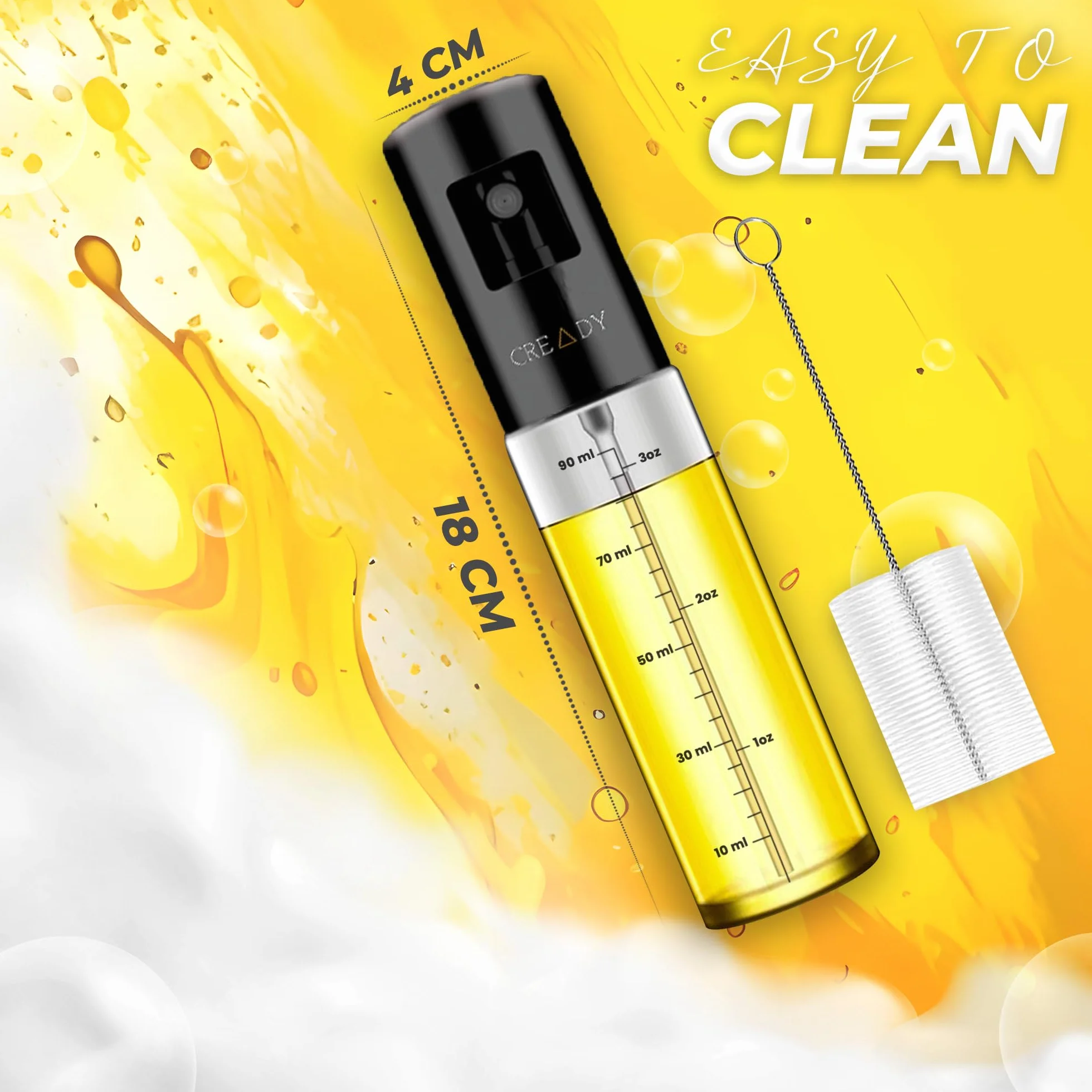 CREADY Czarny Spray Oleju Kuchennego 100ml Dozownik Oleju