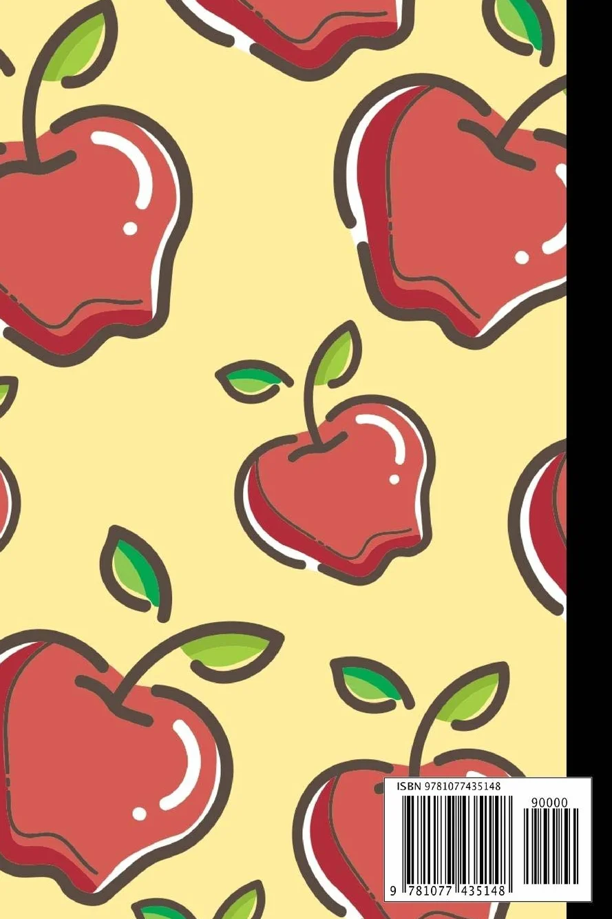 My Recipes: Red Apple Journal / CookBook To Write Tour Favorite Recipes / 120 Pages