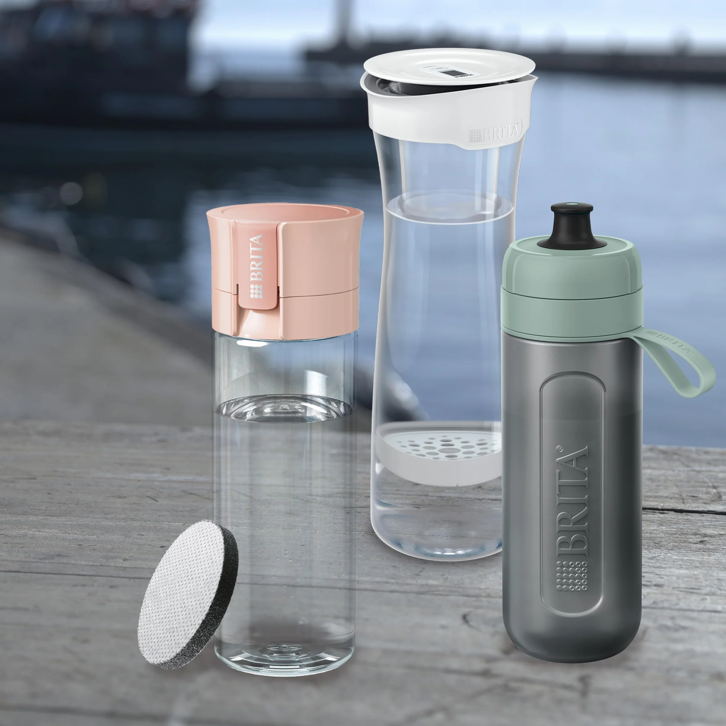BRITA MicroDisc (3 szt) wymienne filtry do wody do butelek i karafek - redukuje PFAS, chlor, mikrocząsteczki