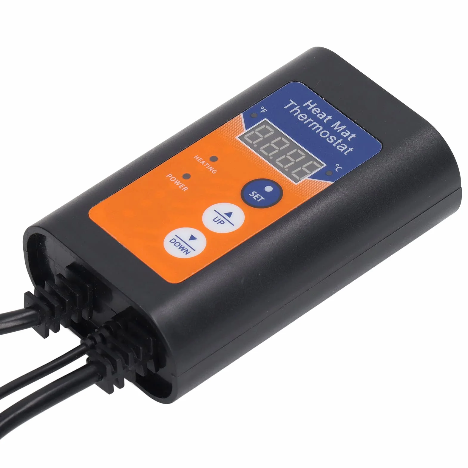 Cyfrowy termostat maty grzewczej, LED 1000W Fahrenheita Celsjusza Cyfrowy regulator temperatury przełączany mata ciepła sadzonki do kiełkowania nasion(#2)