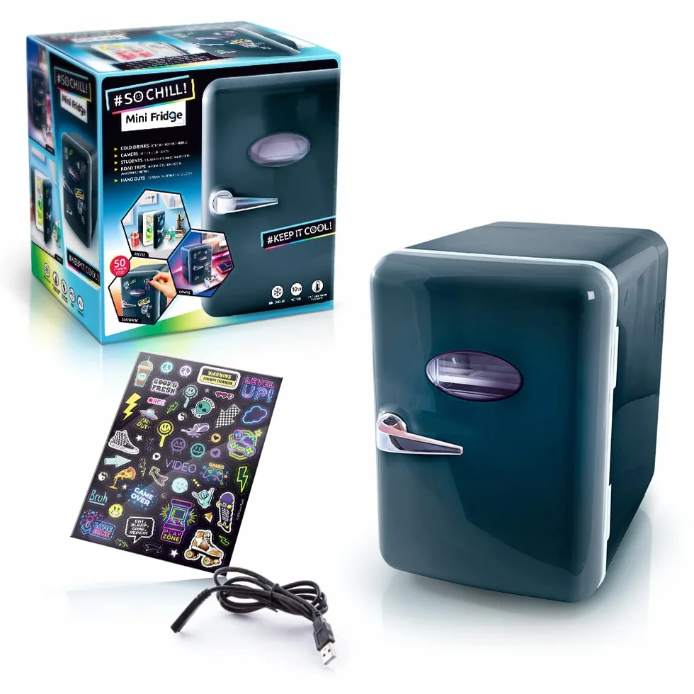 Canal Toys - Mini Lodówka Gamer Ładowarka USB, pojemność 4L - Czarny - INF 038
