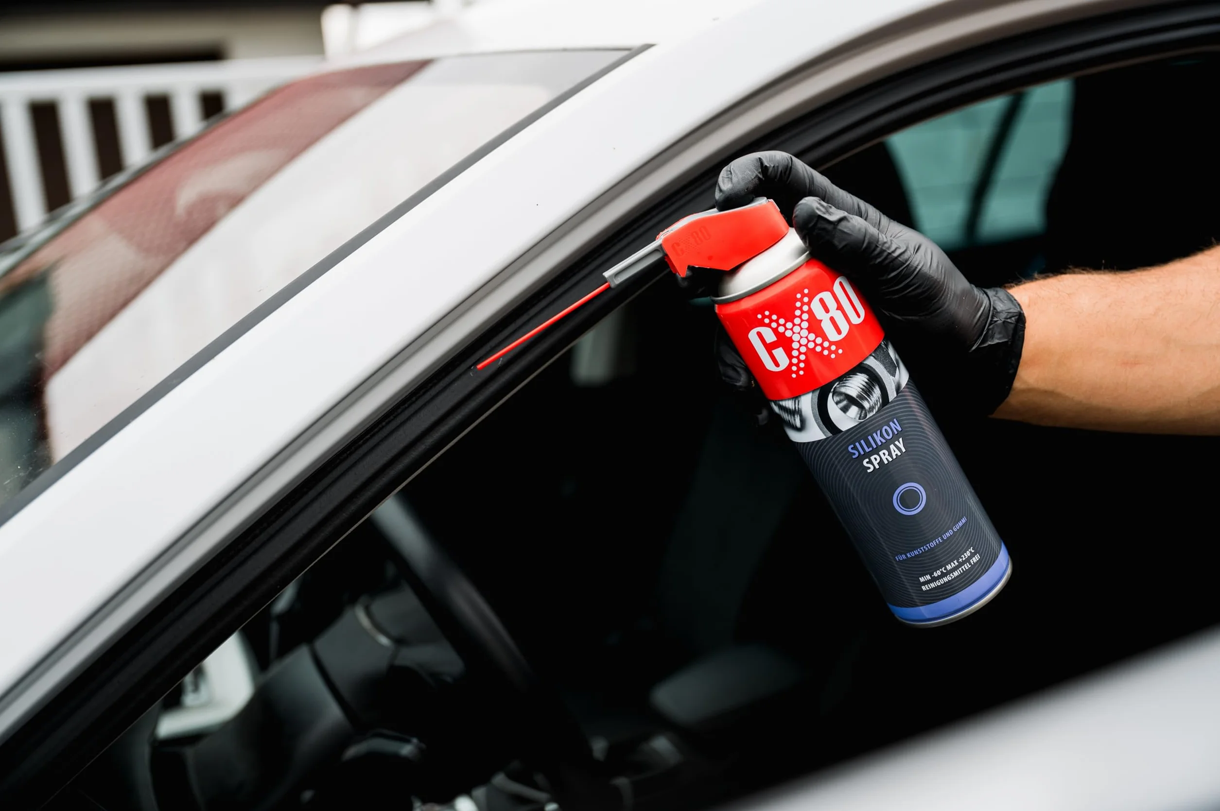 CX80 | Spray silikonowy – bezbarwny smar do tworzyw sztucznych, gumy i metalu, z certyfikatem NSF, antyadhezyjny, odporny na zabrudzenia, odporny na temperaturę do +230°C | DuoSpray, 500 ml