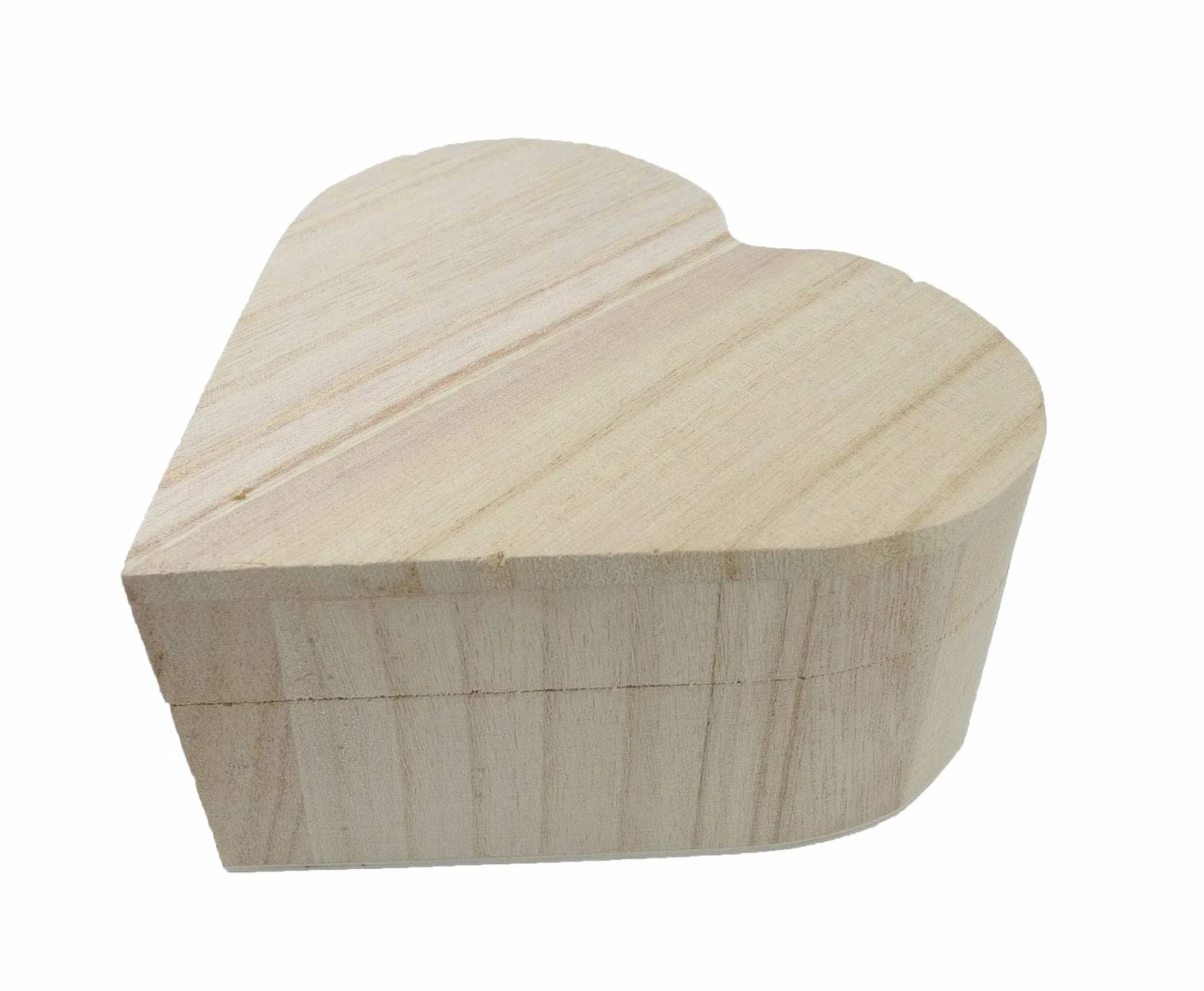 Pracht Creatives Hobby 7678-13541 Drewniane pudełko serce, drewniane pudełko w kształcie serca z zawiasami i pokrywą do otwierania, ok. 13 x 13 x 6 cm, do przechowywania, dekoracji i na prezent