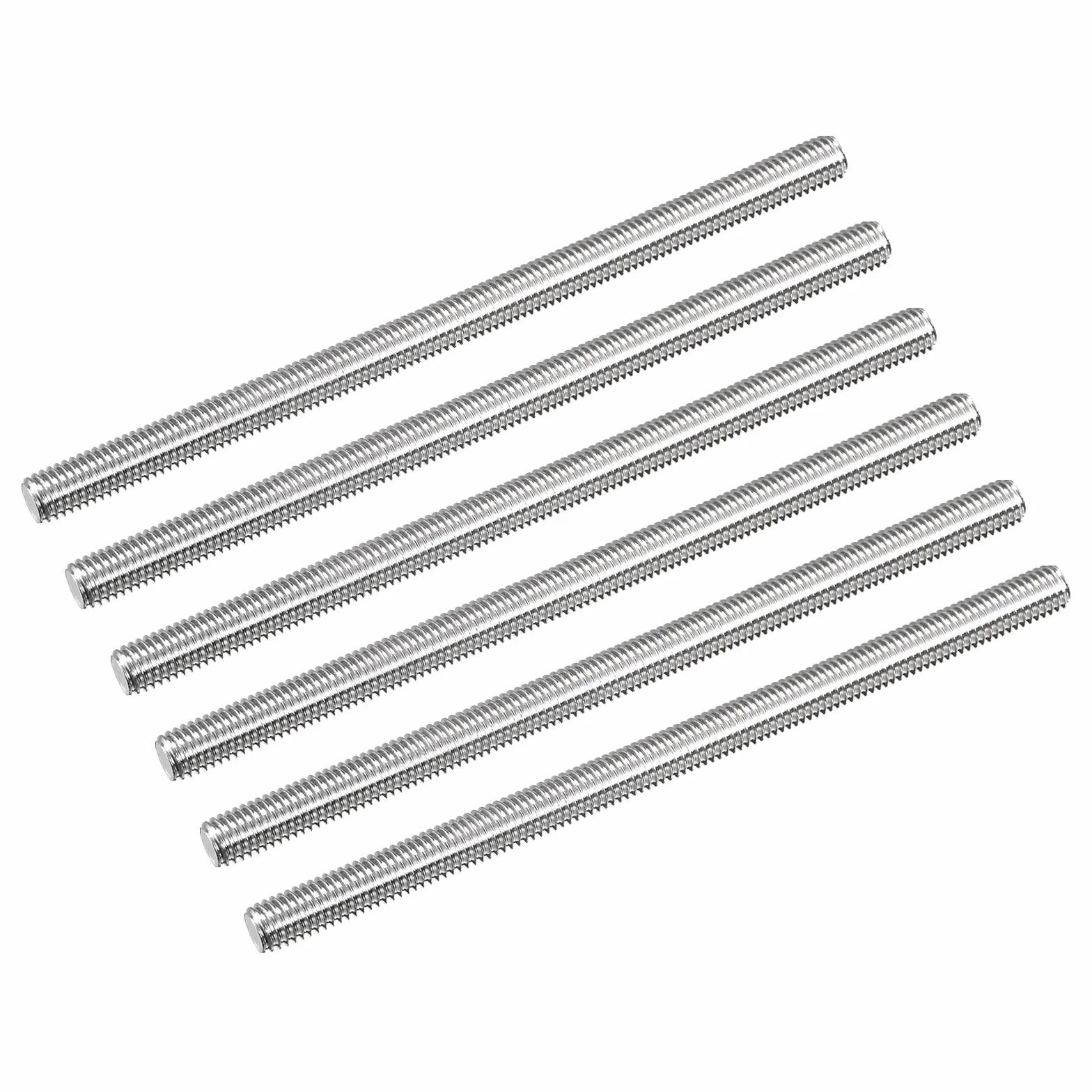 QUARKZMAN Pręt gwintowany M8 x 140 mm Skok gwintu 1,25 mm stal nierdzewna 304 Pręty z gwintem prawym 6 szt