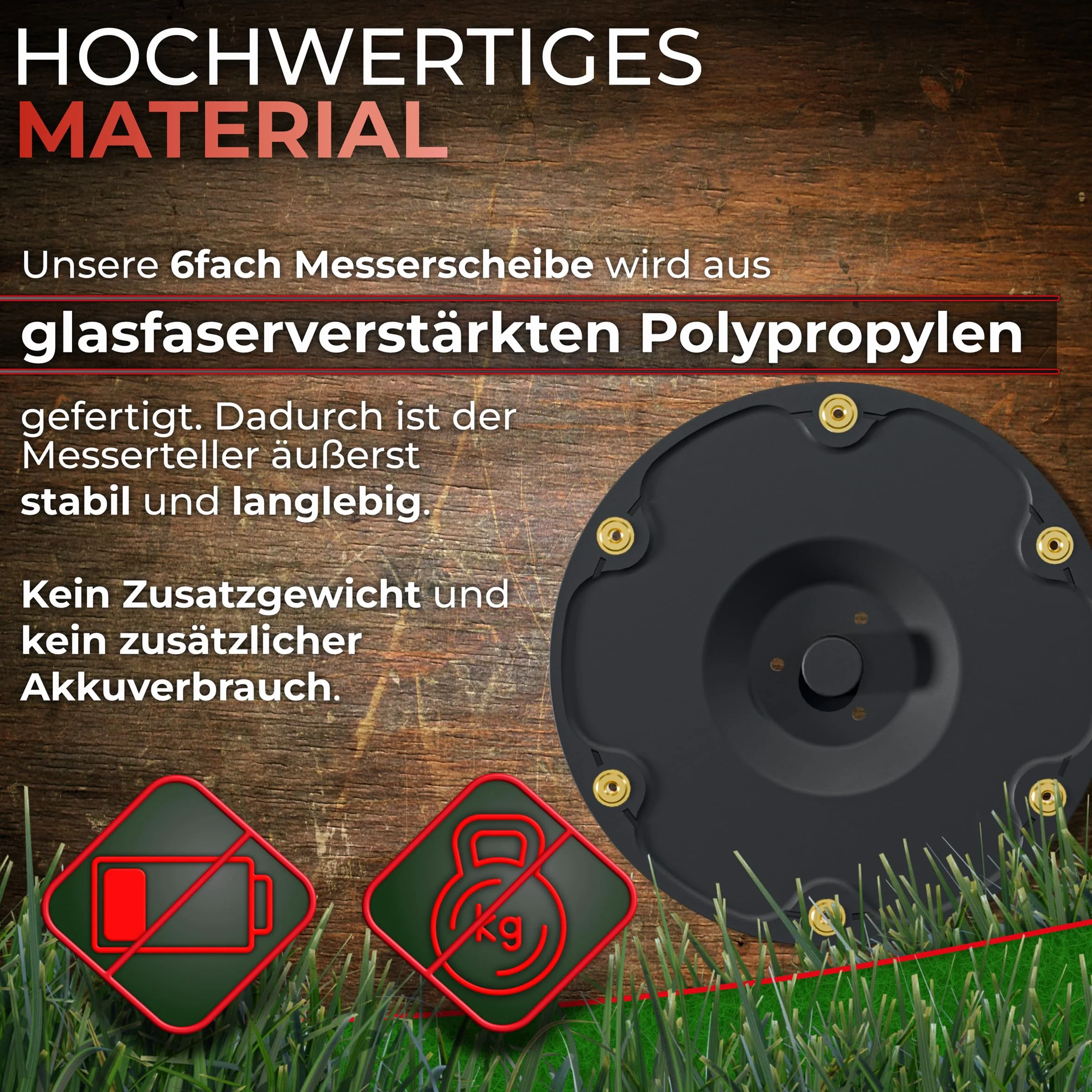 6-sztukowa tarcza noży kompatybilna z Segway Navimow seria H H500E, H800E, H1500E, H3000E-VF – Robot koszący Premium tarcza tnąca z tworzywa sztucznego wzmocnionego włóknem szklanym na 6 ostrzy (dla