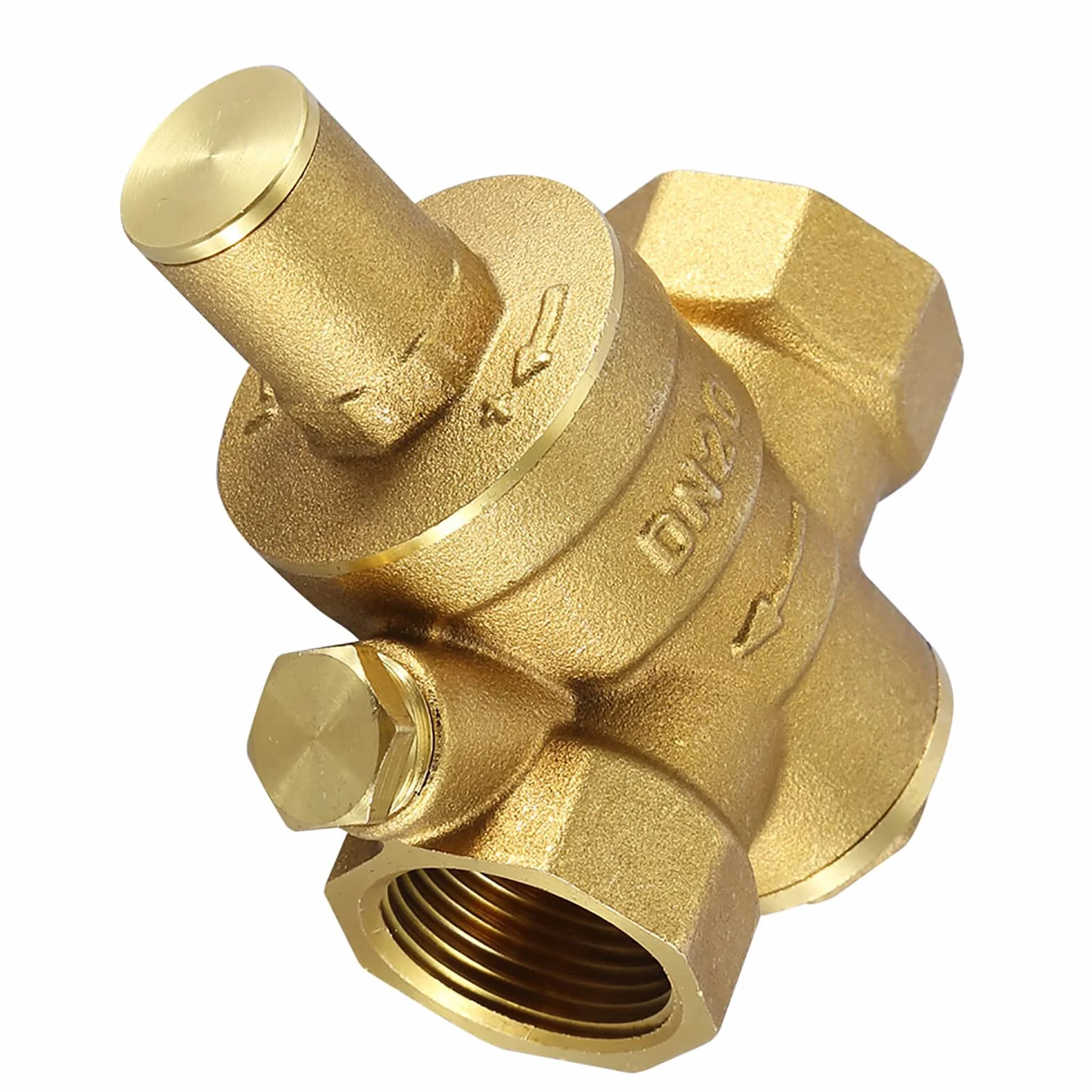 FTVOGUE DN20 3/10.2 cm mosiężny zawór redukujący ciśnienie regulowany regulator wody 1,6 MPa